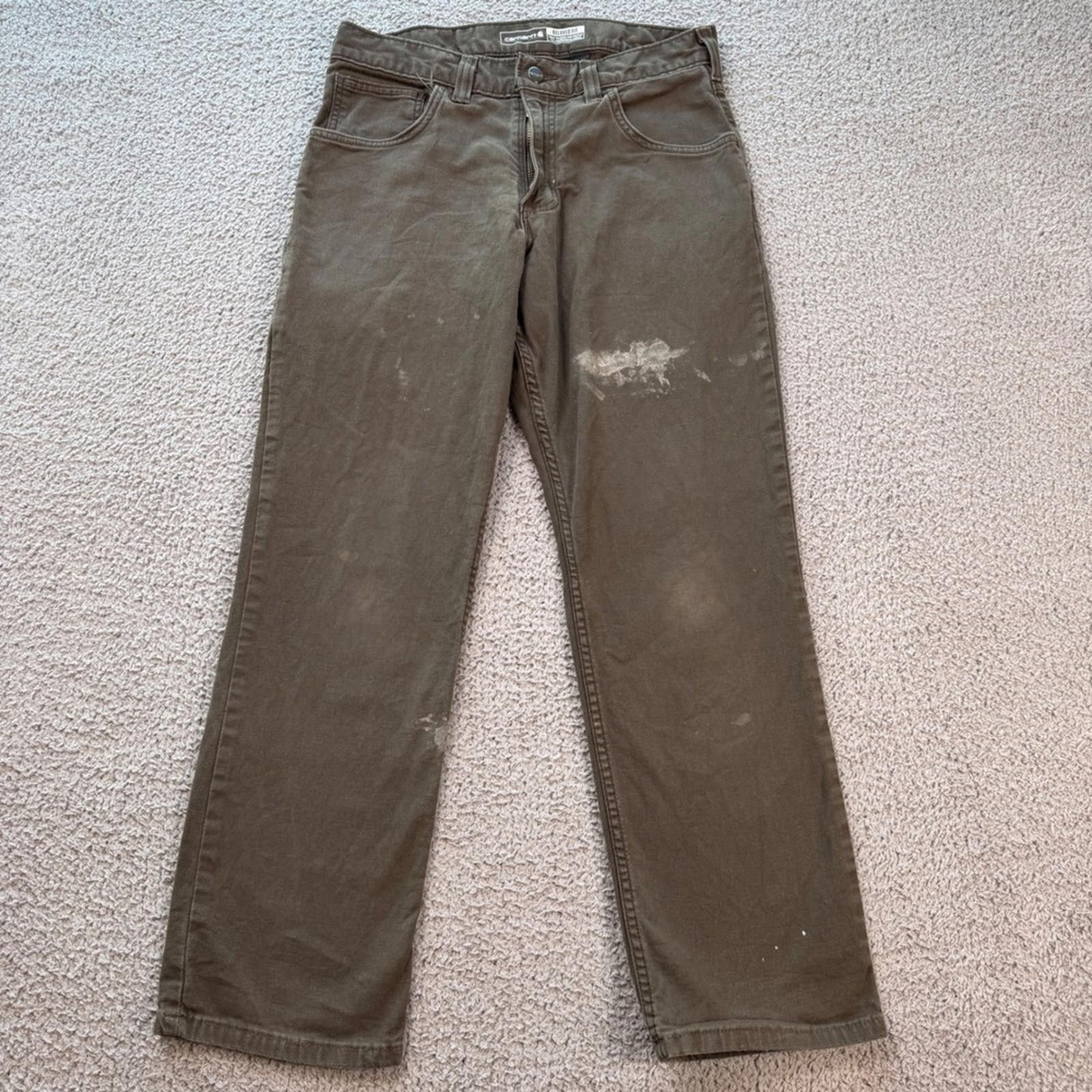 Carhartt Carhartt Rugged Flex Relaxed Fit Canvas Pants Brown 30x28 Size US 30 / EU 46 - 1 Thumbnail