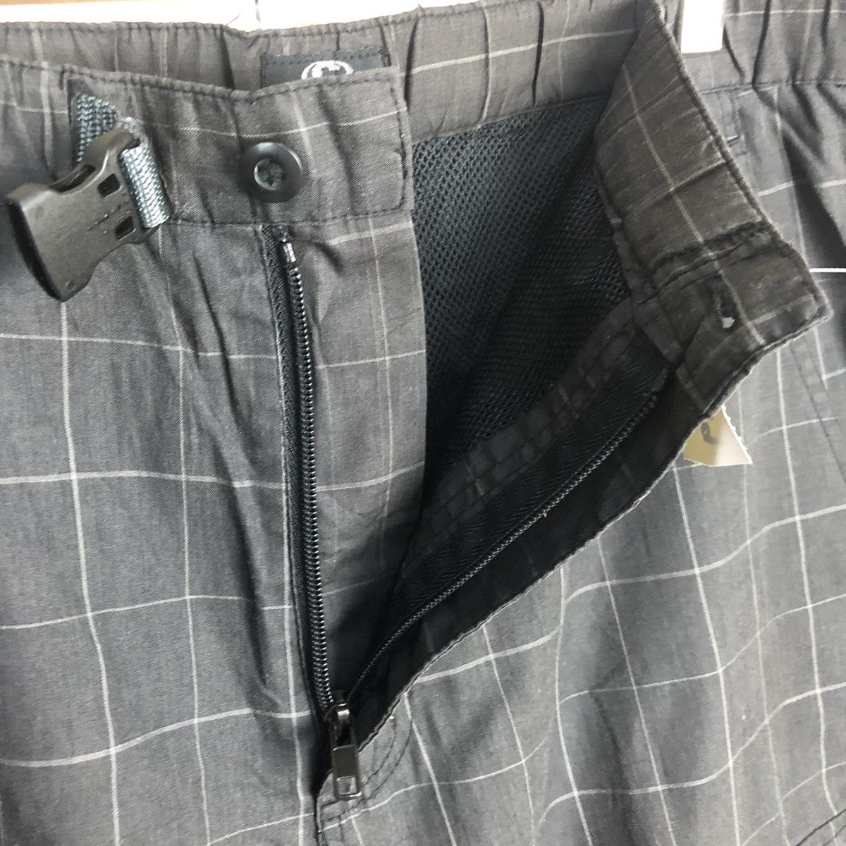 Japanese Brand Cinema Black Checkred Cargo Multipocket Pants #A319 Size US 31 - 15 Thumbnail