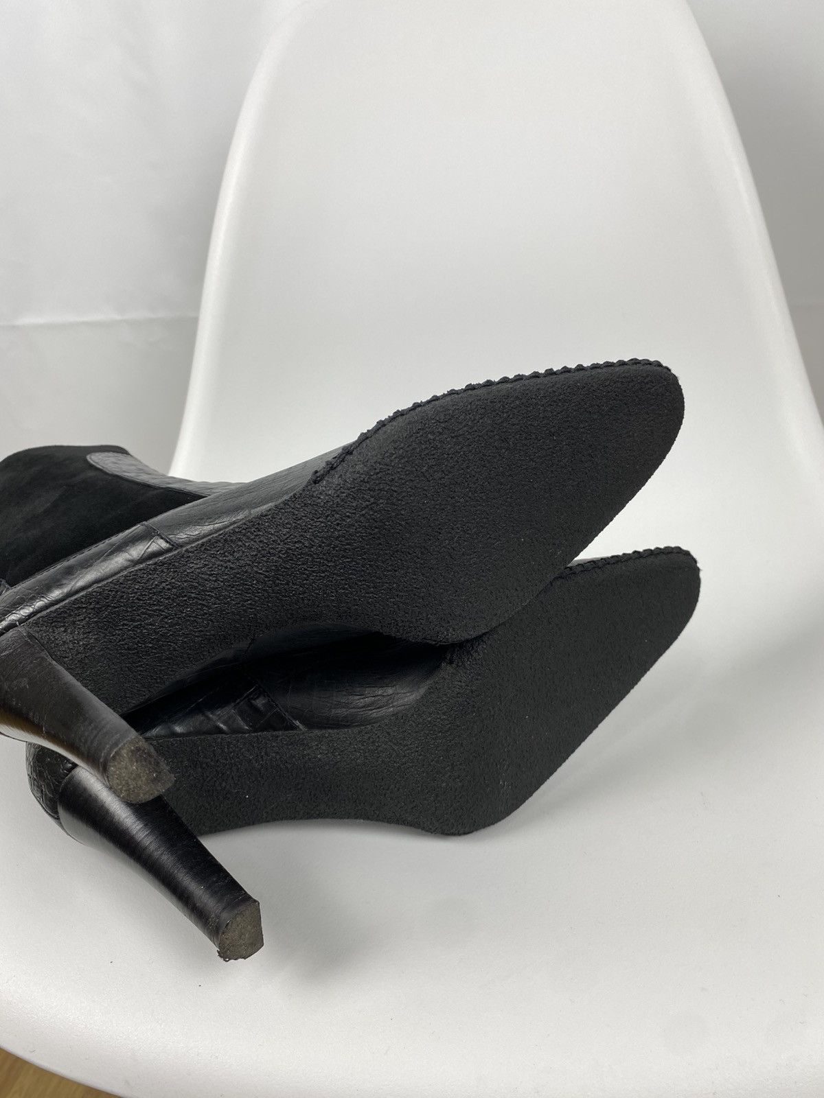 Other Borgo Degli Ulivi Booties Zip Up Croc Embossed Leather Size US 10 / IT 40 - 9 Thumbnail