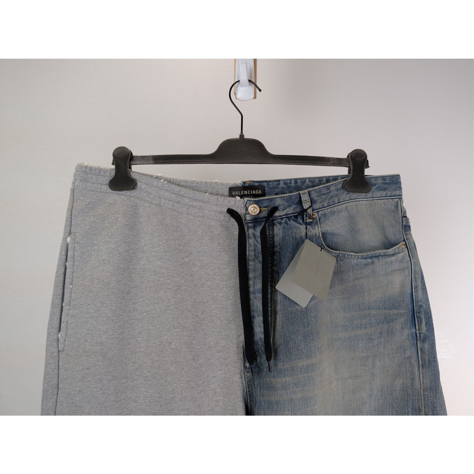 Balenciaga o1rshd1 Organic Denim Hybrid Baggy Pants Jean Outback Blue Size US 32 / EU 48 - 3 Thumbnail