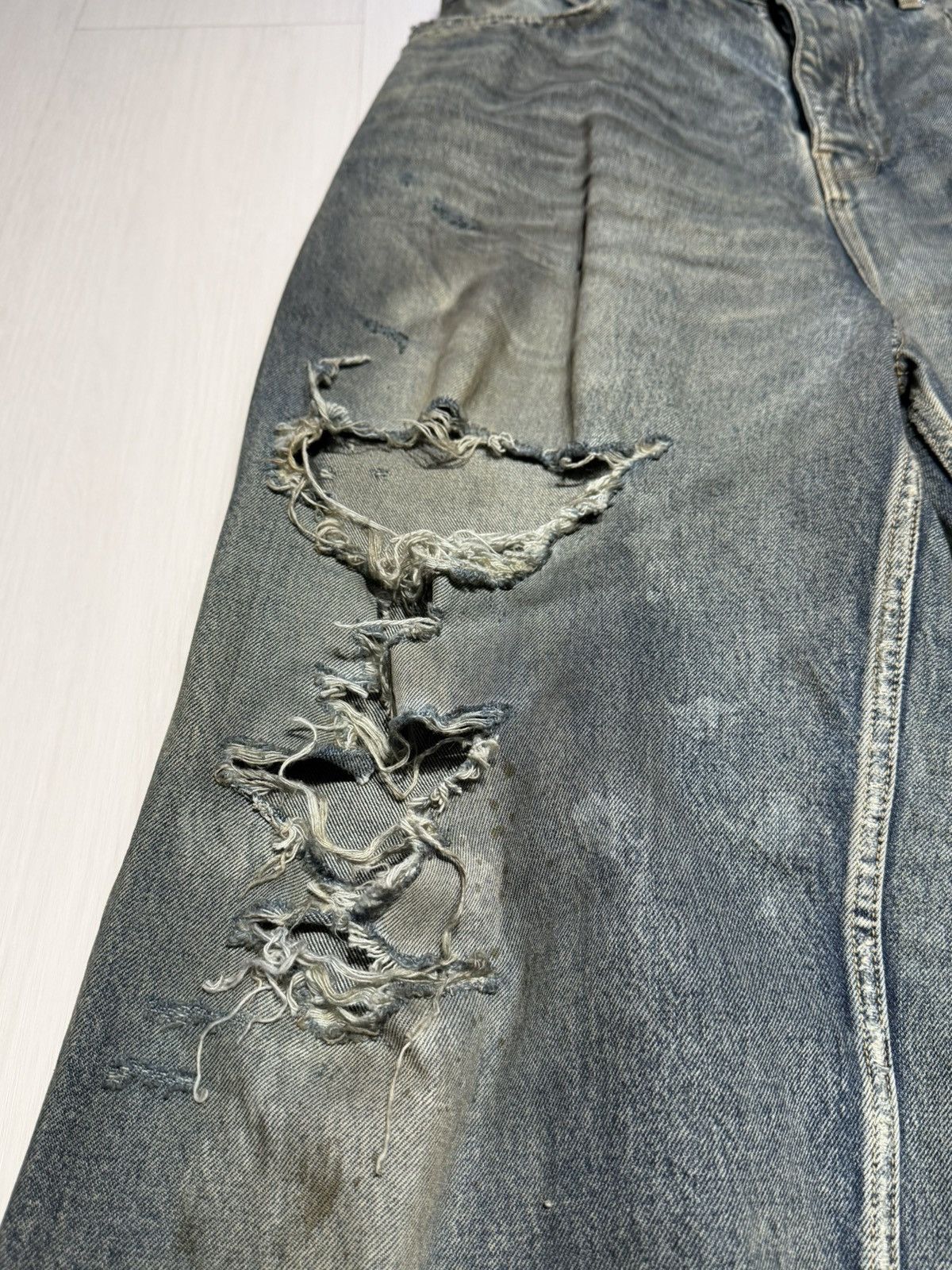 Balenciaga Balenciaga Mud Show Oil Spill Distressed Pants XS Size US 30 / EU 46 - 5 Thumbnail