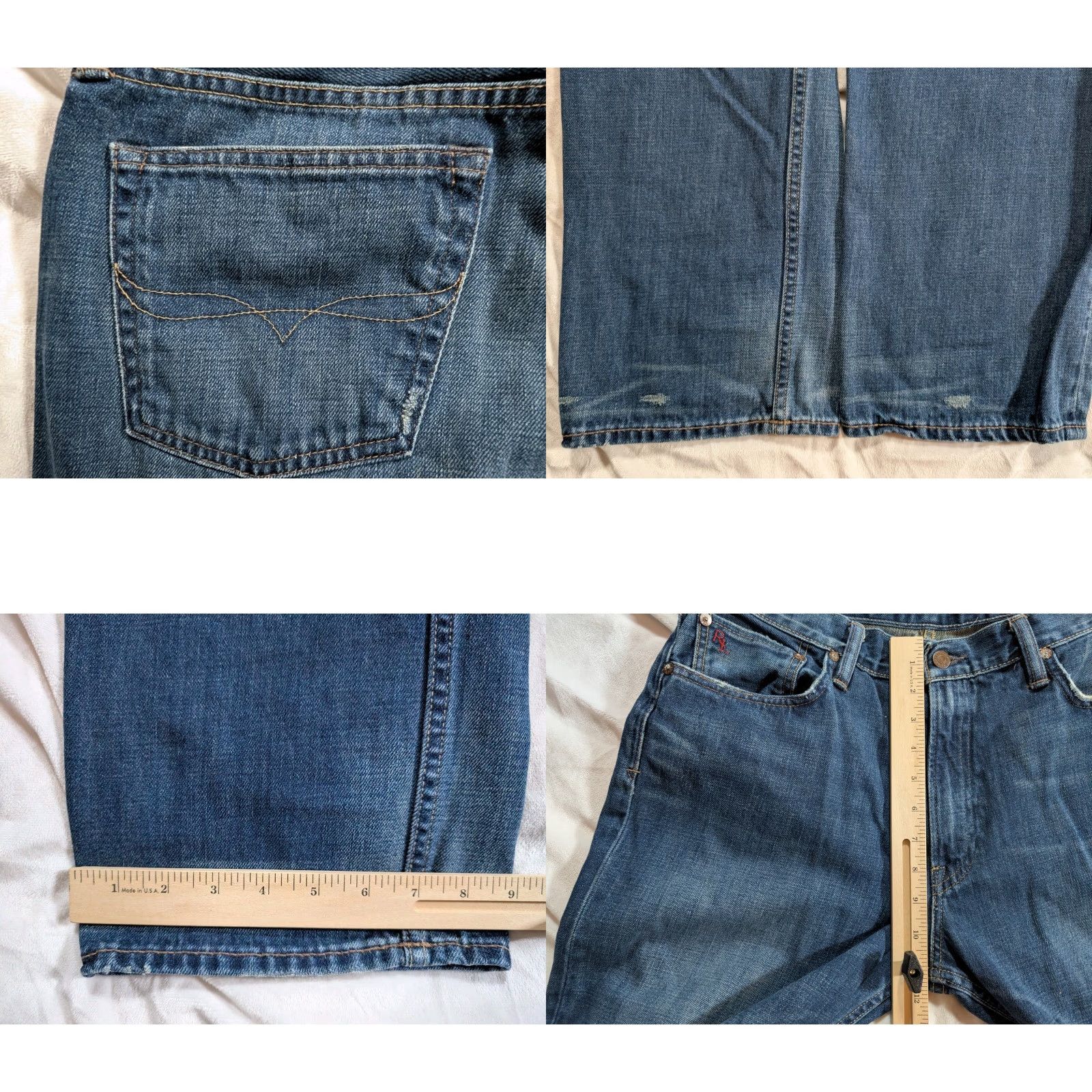 Polo Ralph Lauren Polo Ralph Lauren Jeans Mens 34x30 Blue Denim 867 Classic Fit Medium Wash 5-Pocket Coin Style Straight 100% Cotton Vintage: No Size US S / EU 44-46 / 1 - 9 Thumbnail