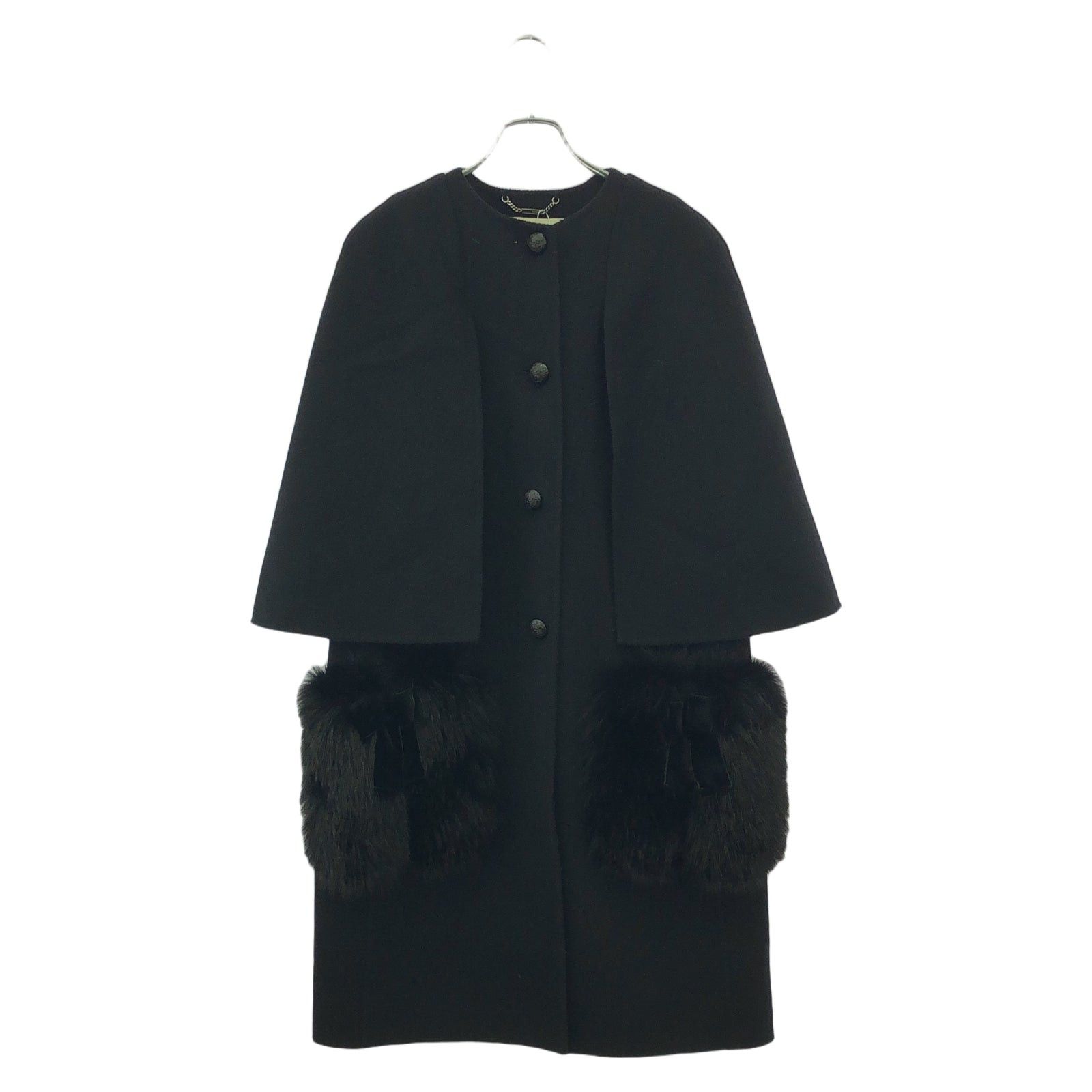 Fendi Fendi Cape Coat Wool Black Size ONE SIZE - 1 Thumbnail