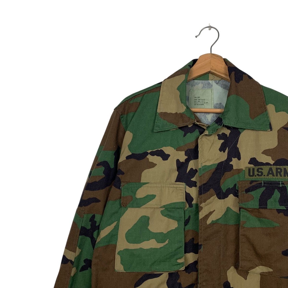 Vintage Vintage U.S ARMY Green Camo Combat Jacket #2591-C117 Size US S / EU 44-46 / 1 - 7 Thumbnail