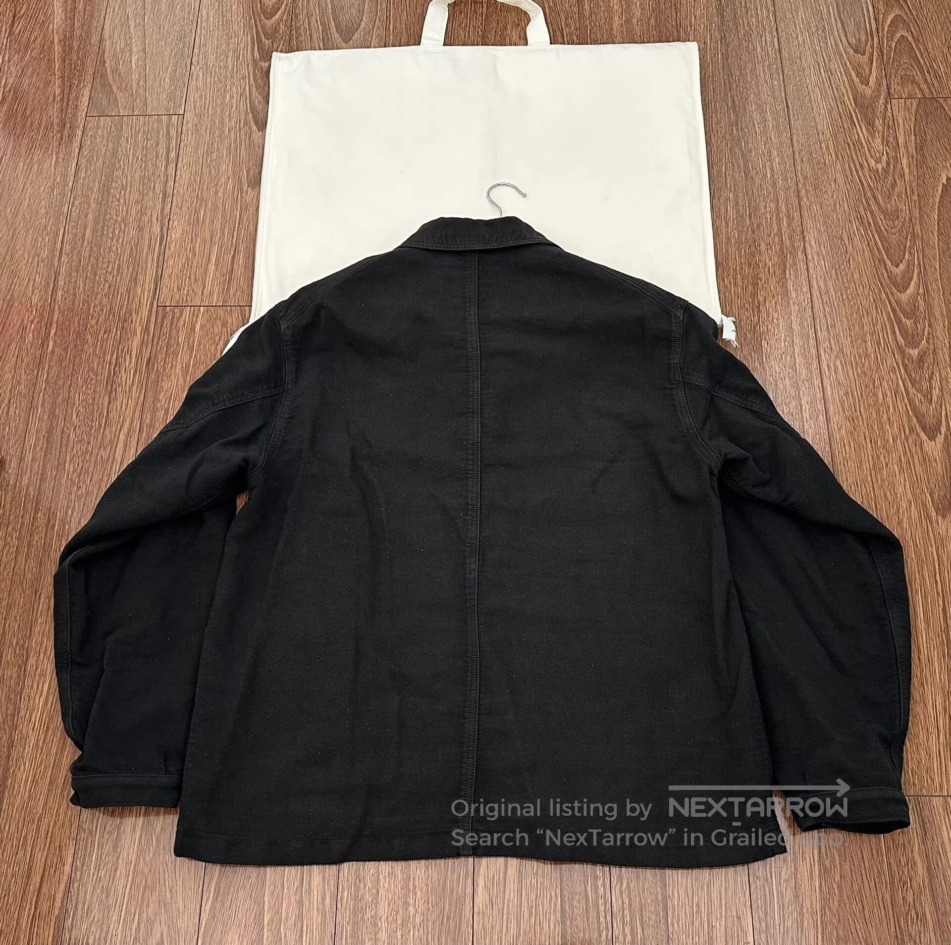 visvim travail coverall moleskin jacket black.