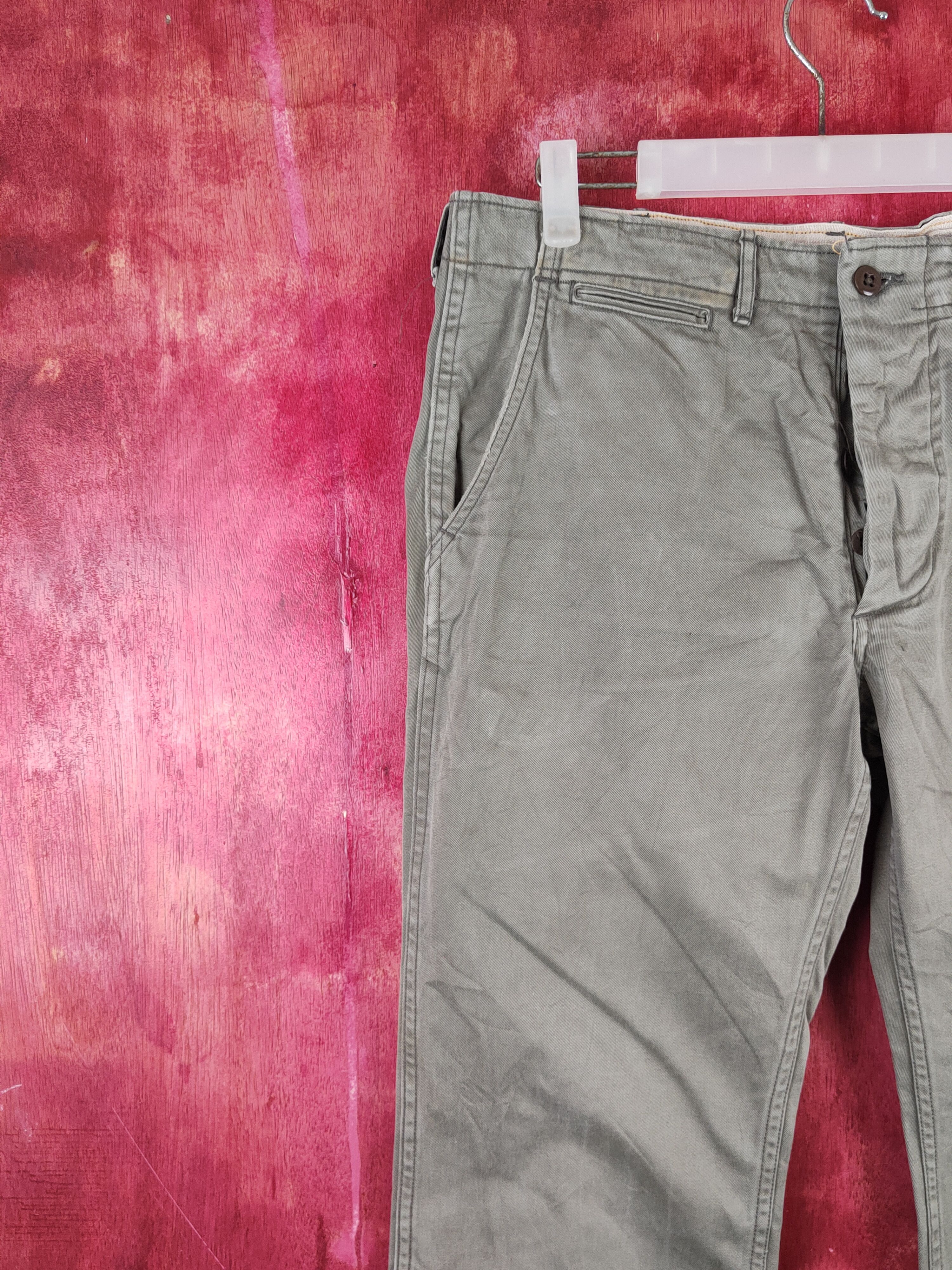 SHIPS Ships Army Green Faded Multipocket Casual Pants #S1715 Size US 32 / EU 48 - 3 Thumbnail