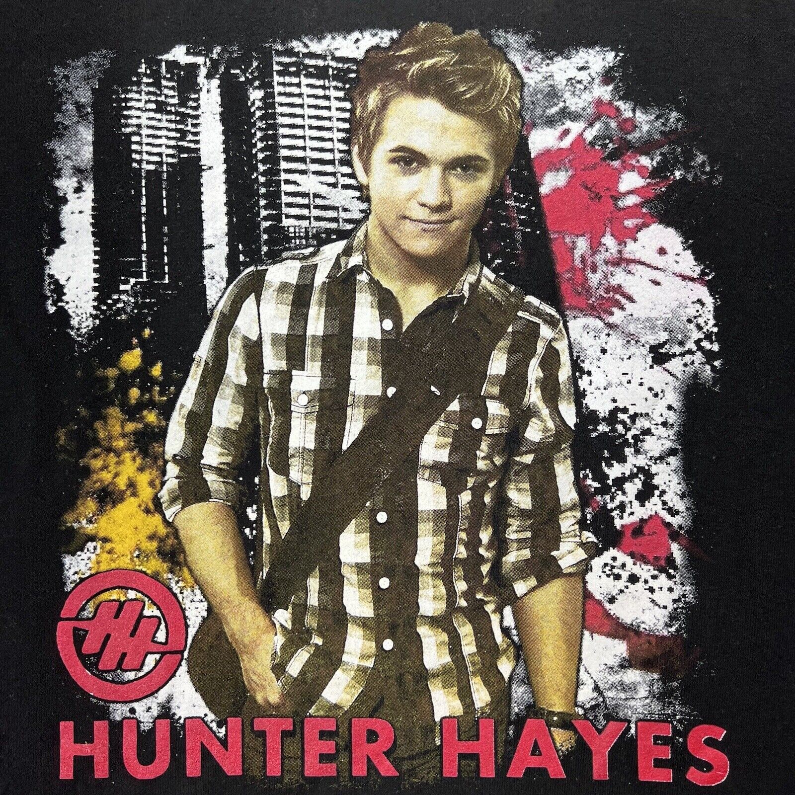 Hanes Hunter Hayes Medium Tattoo Your Name 2014 Graphic T Shirt Size US M / EU 48-50 / 2 - 4 Thumbnail