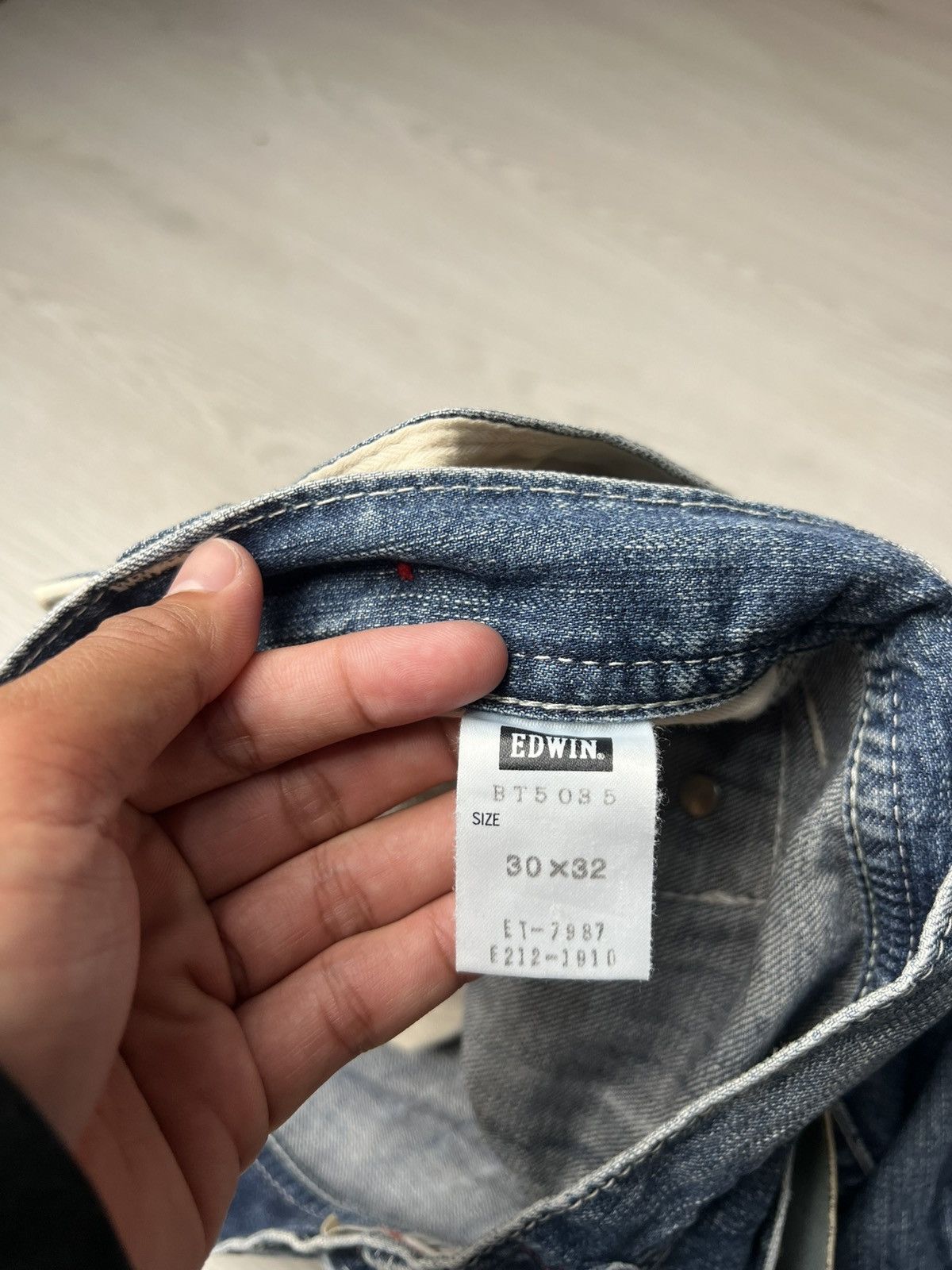 If Six Was Nine Edwin Suspender Distressed Flared Jeans Size US 30 / EU 46 - 8 Thumbnail