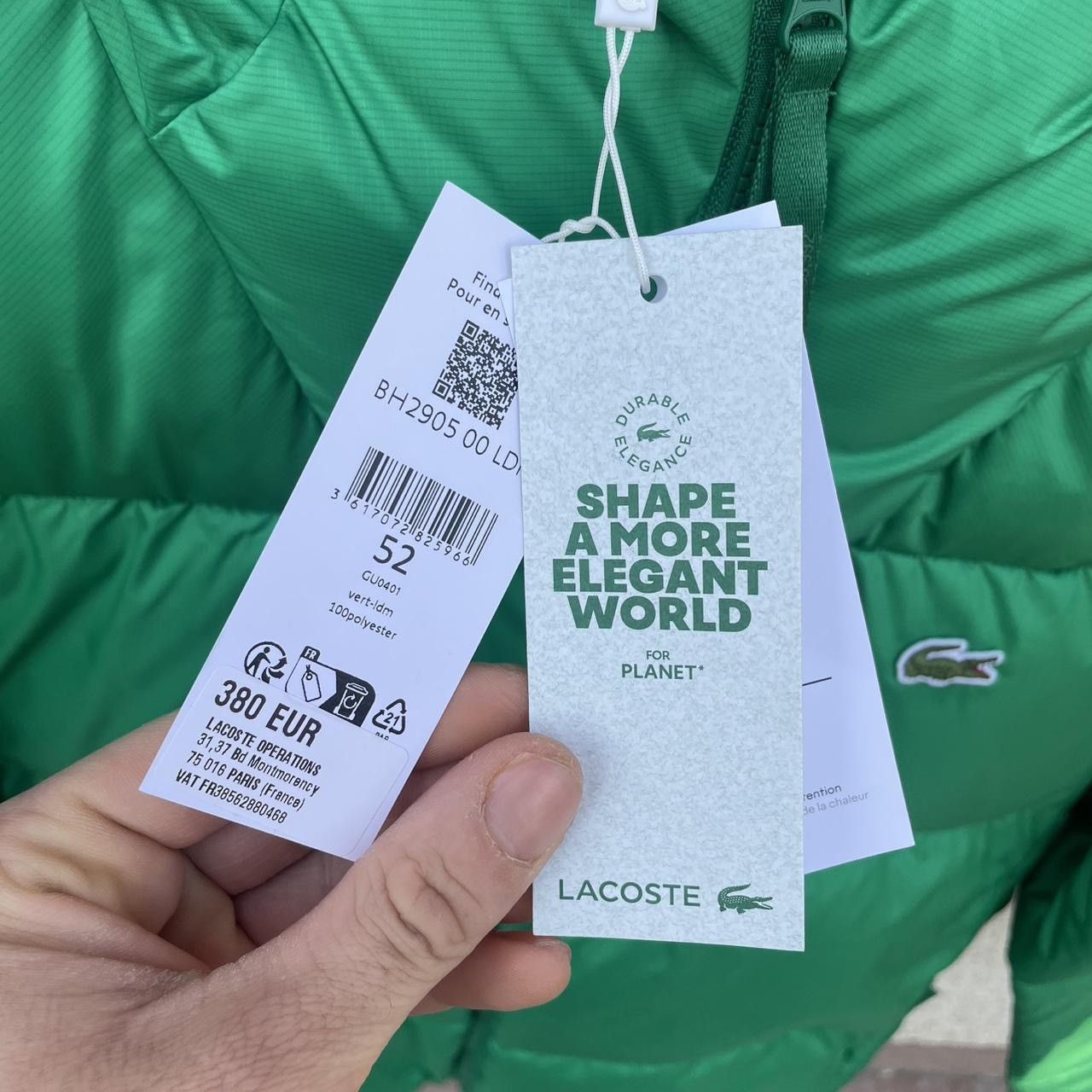 Lacoste Green Lacoste down jacket Size US M / EU 48-50 / 2 - 5 Thumbnail