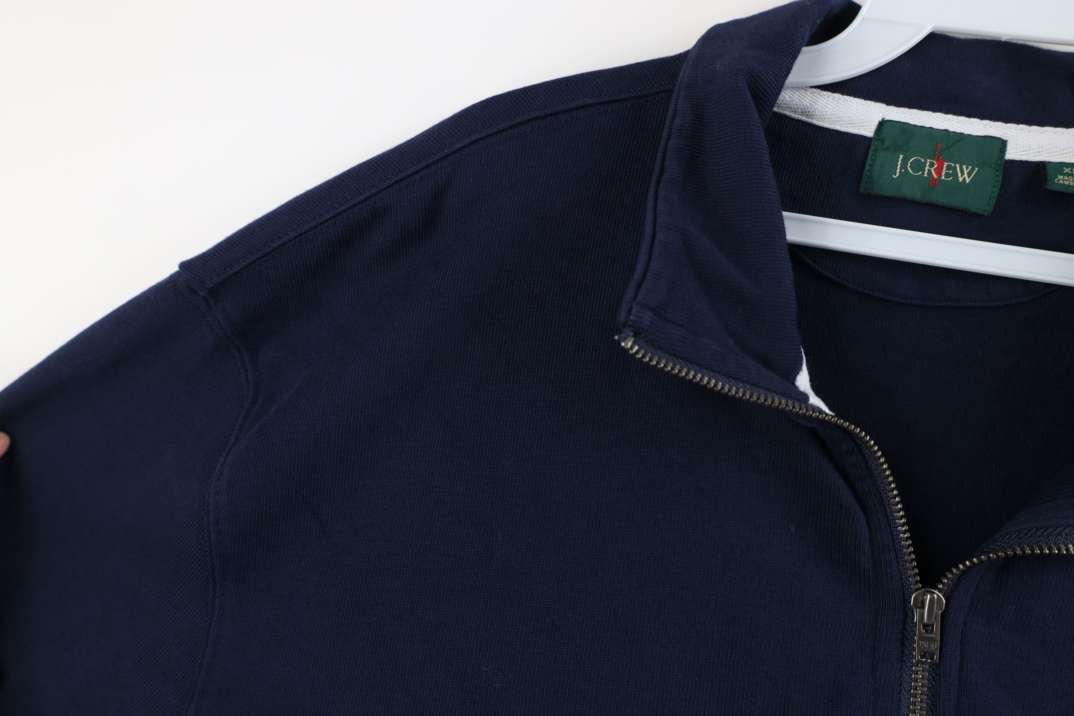 J.Crew × Vintage Vintage J Crew Elbow Patch Half Zip Pullover Sweater Blue Size US XL / EU 56 / 4 - 8 Thumbnail