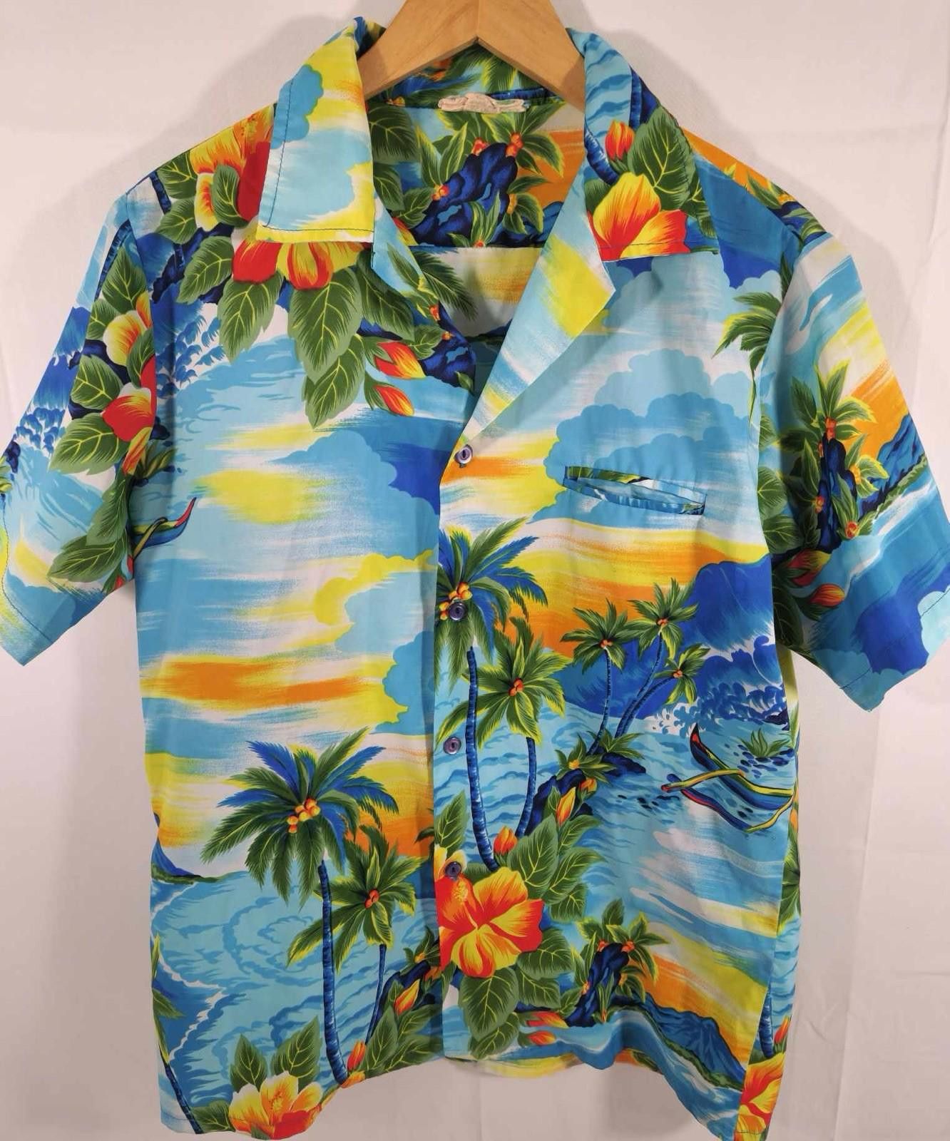 Designer Vintage Paradise Floral Hawaiian Shirt by Jerry Armit C.A Size US M / EU 48-50 / 2 - 1 Thumbnail