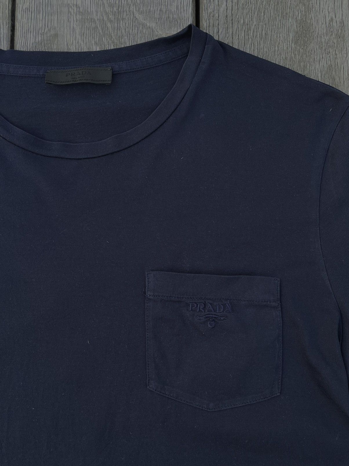 Prada Navy Prada Tee Size US S / EU 44-46 / 1 - 2 Thumbnail
