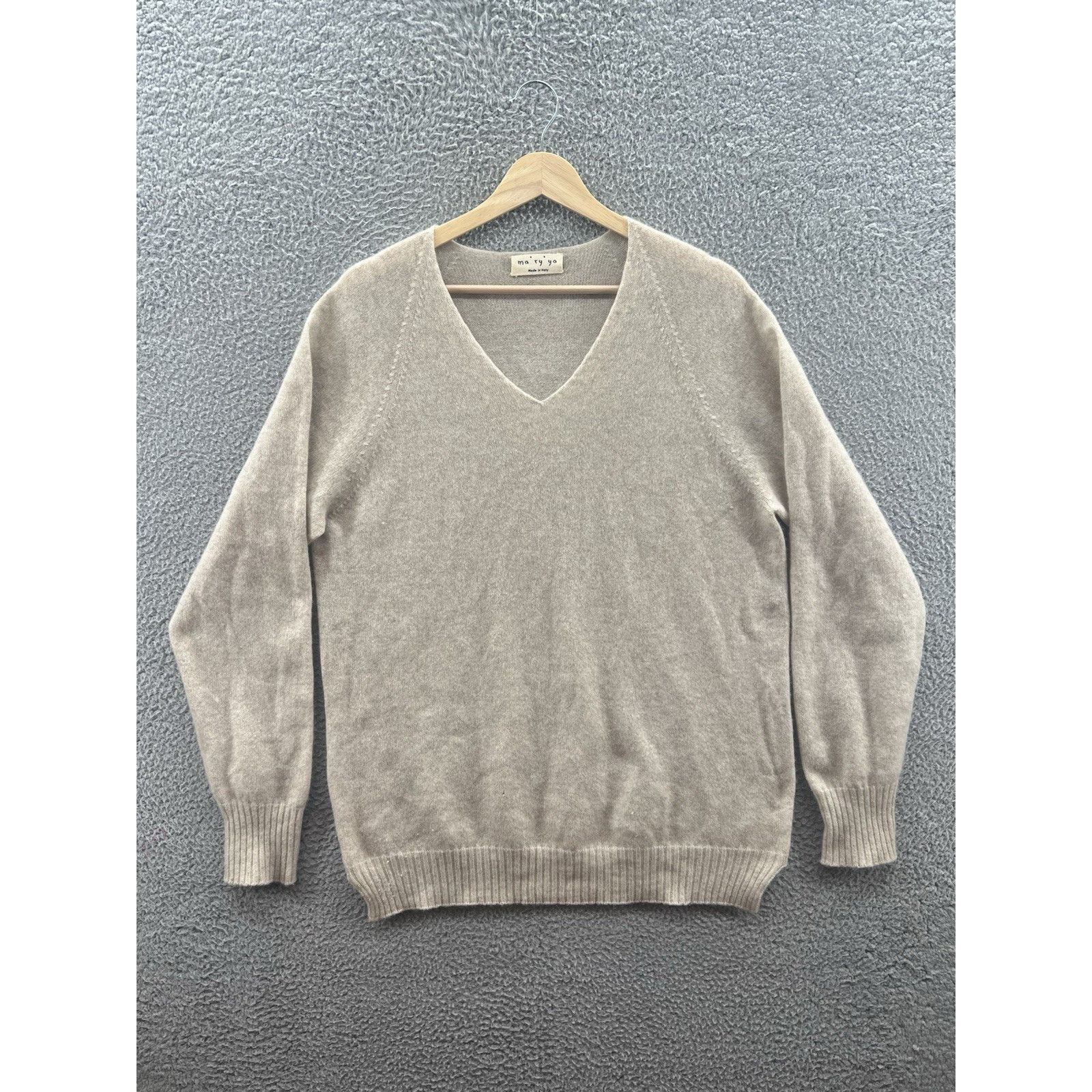 Other Ma'ry 'ya Made in Italy Beige Merino Cashmere Sweater Medium Size M / US 6-8 / IT 42-44 - 1 Thumbnail