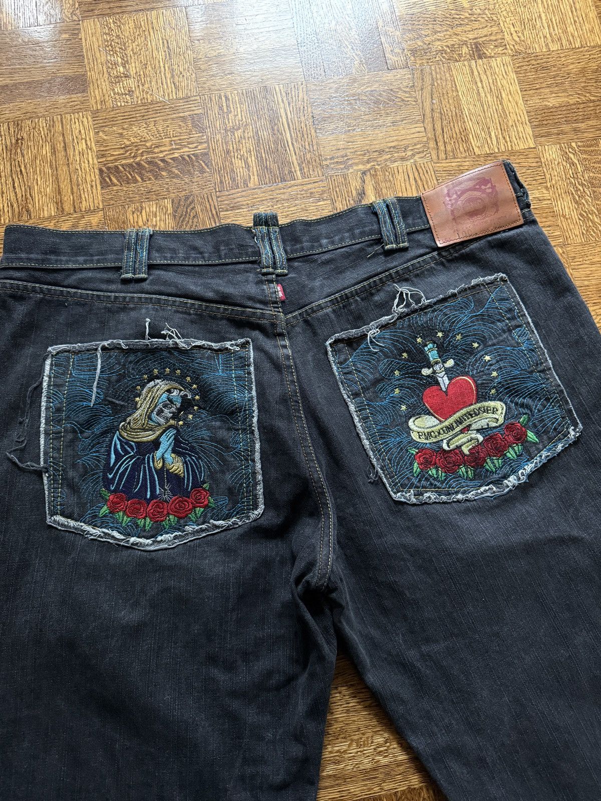 RMC Jeans Vintage Y2K RMC Embroidered Baggy Denim Jeans Size US 42 / EU 58 - 3 Thumbnail