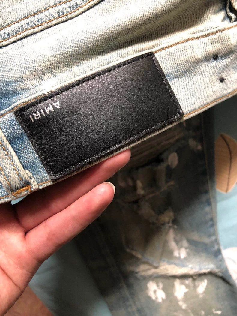 Amiri Amiri rare splashed blue diamond bottom jeans Size US 32 / EU 48 - 4 Thumbnail