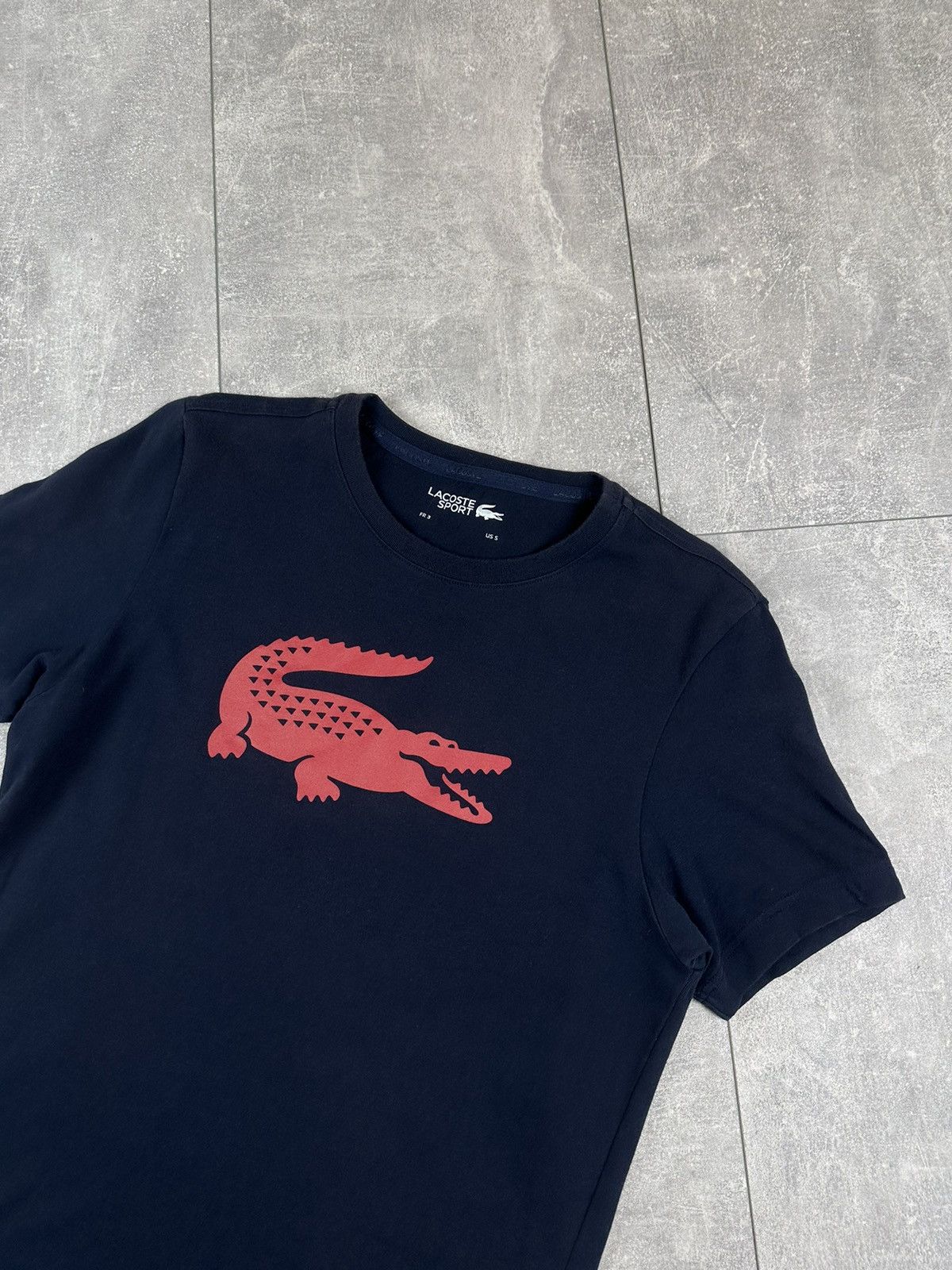 Lacoste Lacoste Mens Overprint Logo T-Shirt Size US S / EU 44-46 / 1 - 3 Thumbnail