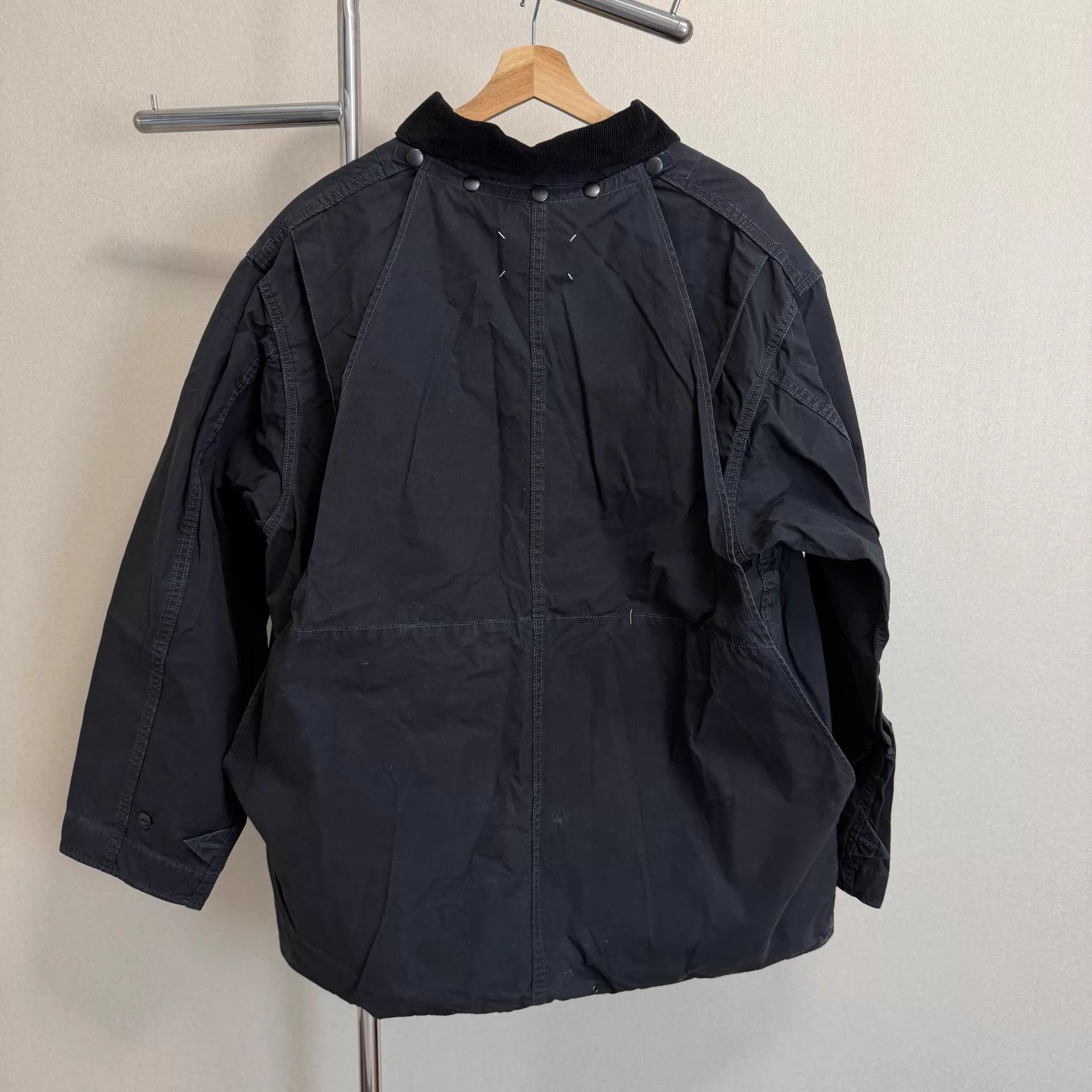 Maison Margiela Maison Margiela Solid Black Single-Breasted Men's Jacket 52 Size US L / EU 52-54 / 3 - 2 Thumbnail