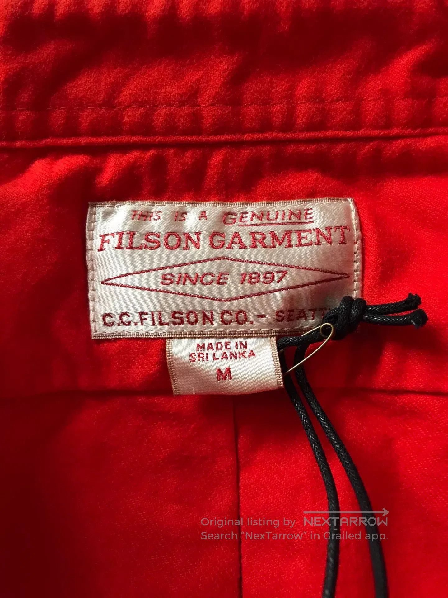 Filson Filson Flame Red Heavyweight Flannel Work Shirt. Size US M / EU 48-50 / 2 - 7 Thumbnail