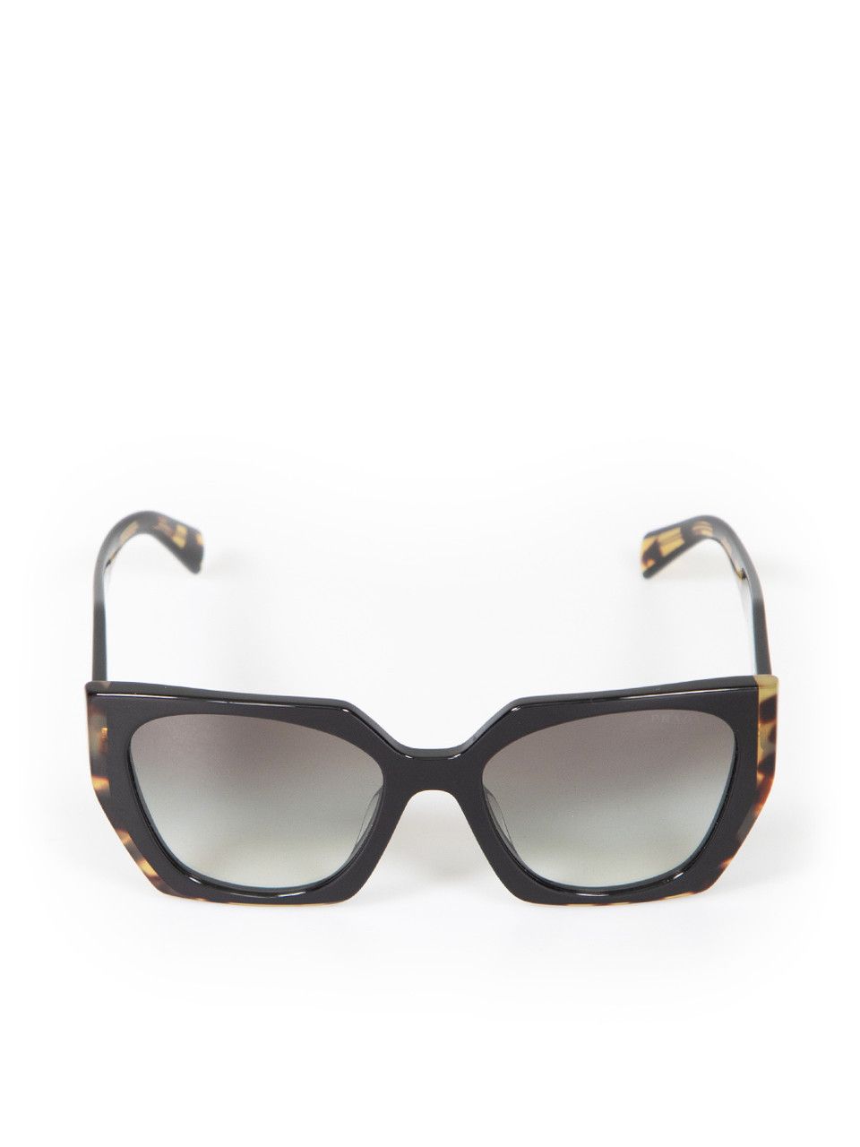 Prada Black Tortoiseshell Gradient Square Sunglasses Size ONE SIZE - 1 Thumbnail