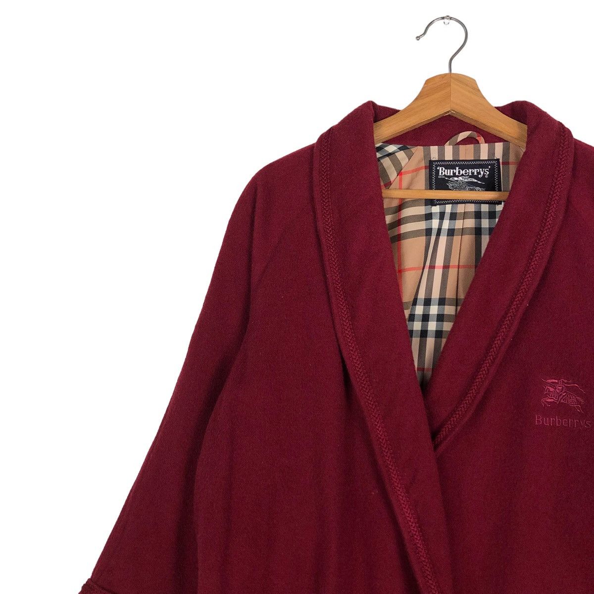 Burberry 🔥Vintage Burberrys Long Jacket Bath Robe Nova Check Lining Size US M / EU 48-50 / 2 - 7 Thumbnail