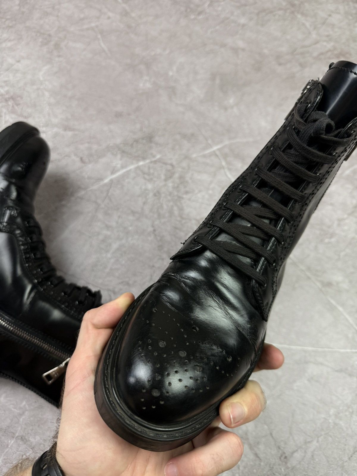 Prada Prada Leather Black Boots women size 36 Size US 6 / IT 36 - 10 Thumbnail