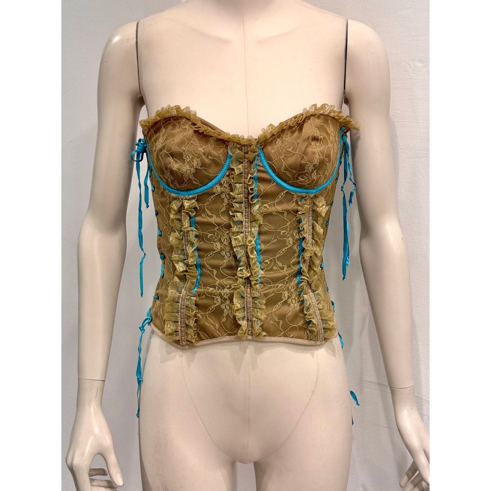 Dolce & Gabbana S/S2002 Dolce & Gabbana runway lace-up corset top Size S / US 4 / IT 40 - 1 Thumbnail
