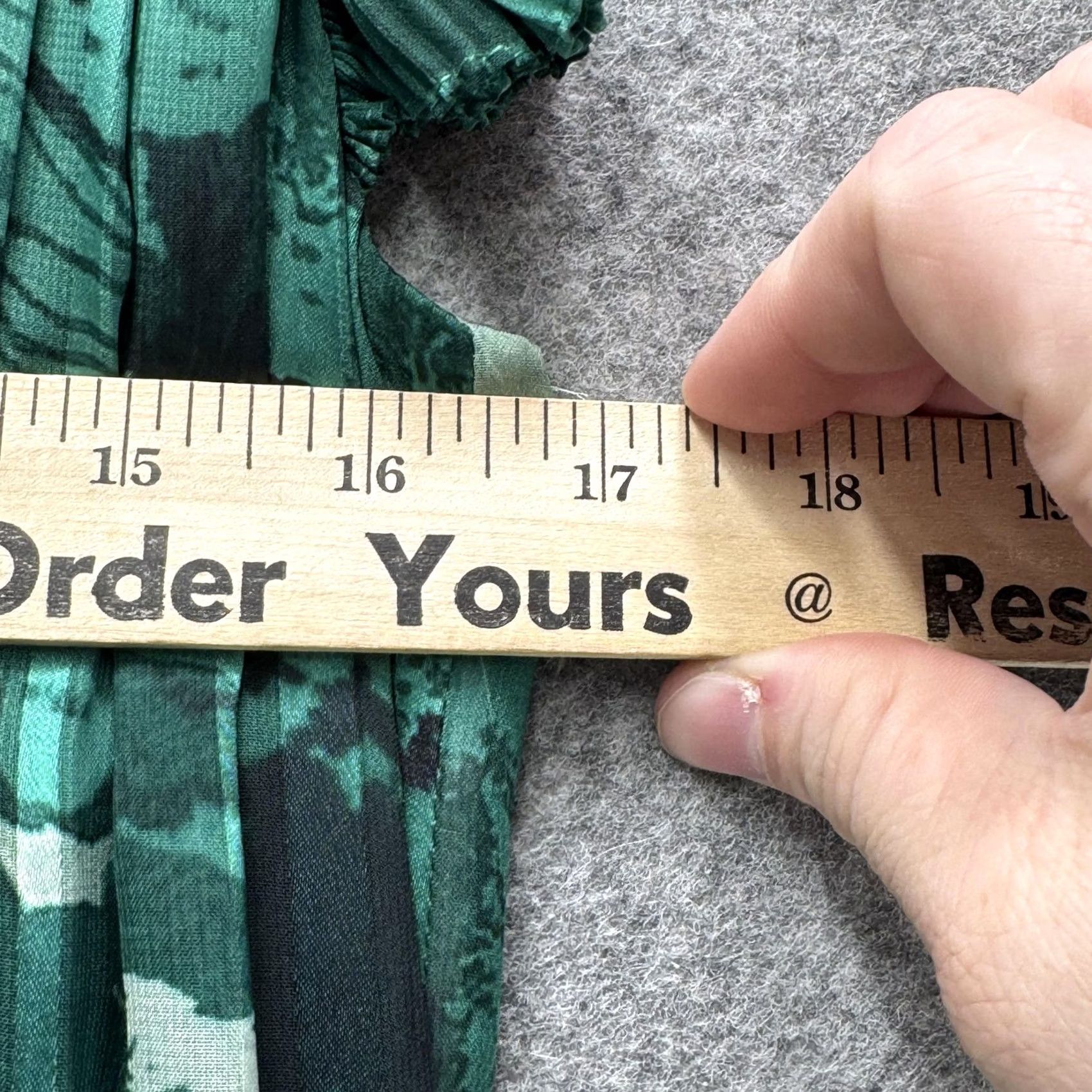 Victoria Beckham Victoria Victoria Beckham Dress Womens 8 Green Print Ruffle Sleeveless V-Neck Dress Size M / US 6-8 / IT 42-44 - 5 Thumbnail