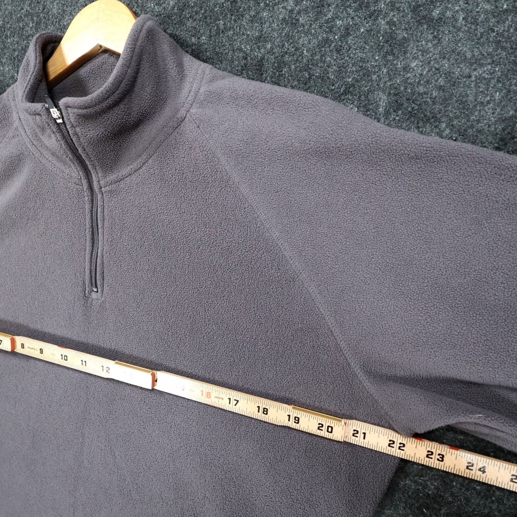 Champion Champion C9 Quarter Zip Fleece Pullover Mens XL Gray Raglan Sleeve Size US XL / EU 56 / 4 - 3 Thumbnail