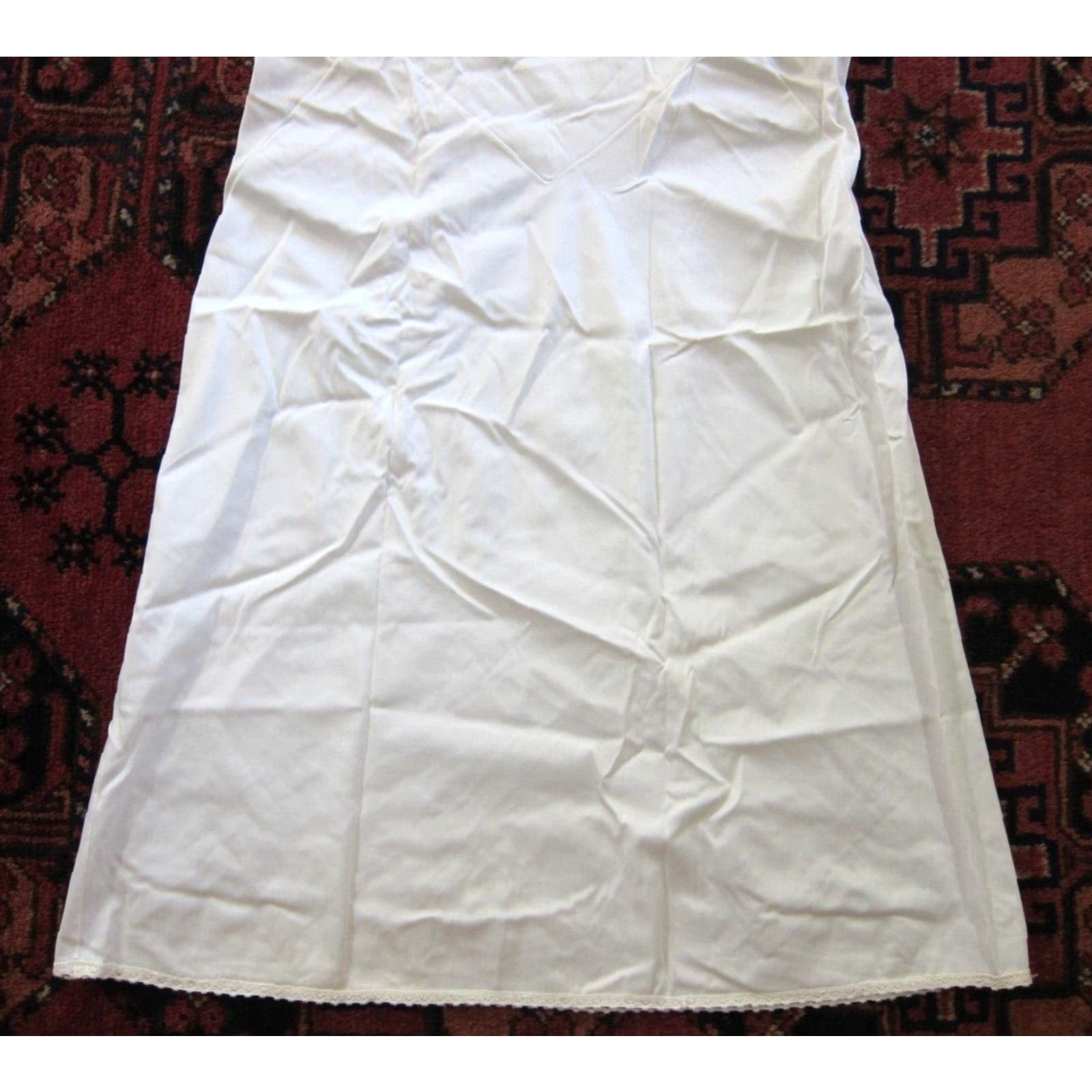 Vintage Vintage Glori Form Ivory Lace Spaghetti Strap Long Slip Nightgown Dress Large Size L / US 10 / IT 46 - 7 Thumbnail