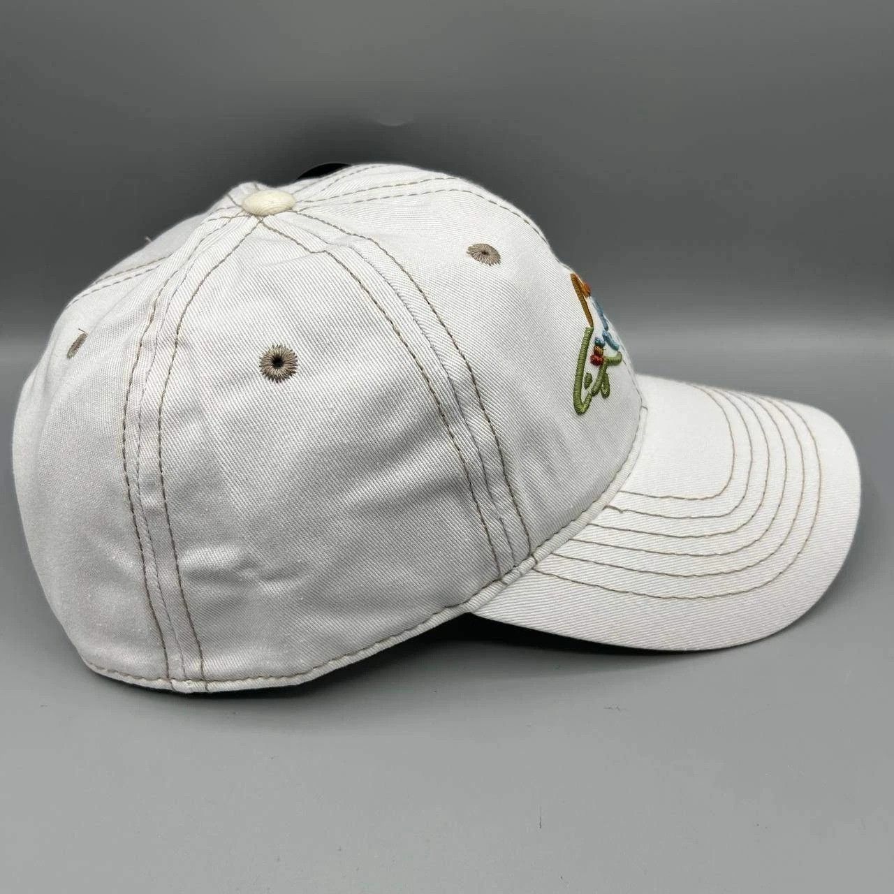 Greg Norman Greg Norman Golf Hat Men White Embroidered Strap Back Cotton Size ONE SIZE - 5 Thumbnail