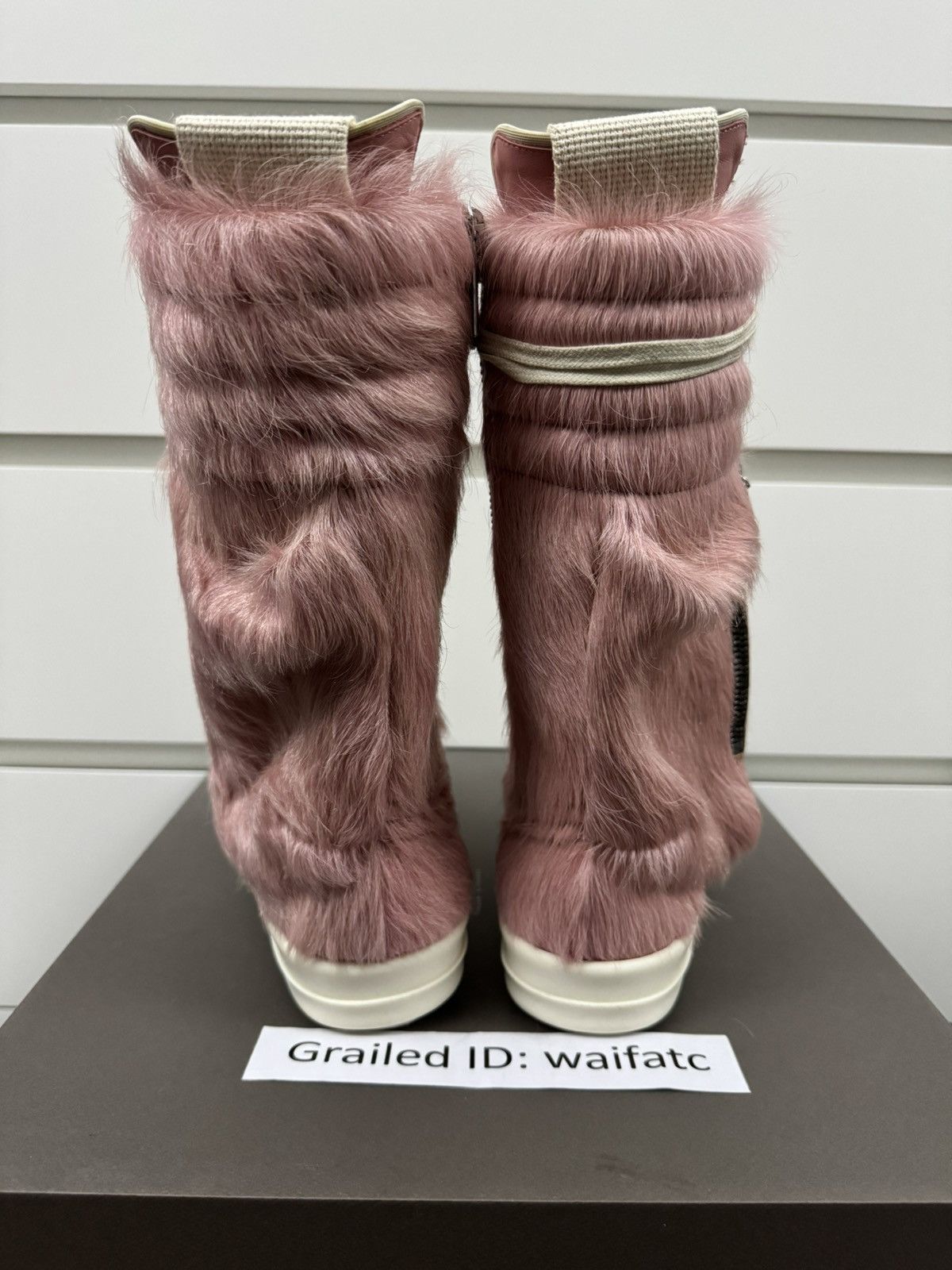 Rick Owens RICK OWENS LEATHER PONY PINK MILK CARGOBASKETS Size US 9 / EU 42 - 4 Thumbnail