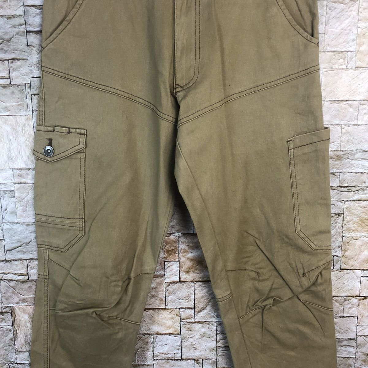 Japanese Brand × Vintage Japanese Brand vintage utility Brown Joggers Pants #A97 Size US 29 - 6 Thumbnail