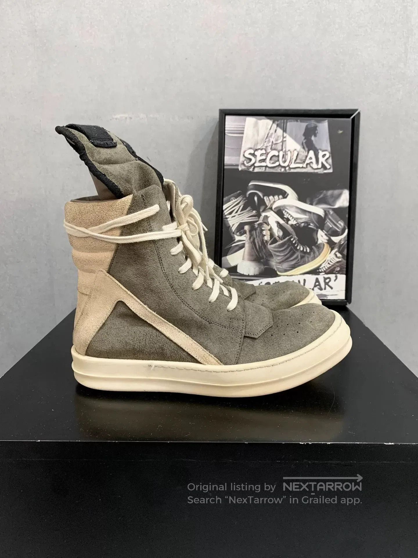 Rick Owens rick owens gray suede high. Size US 9 / EU 42 - 3 Thumbnail