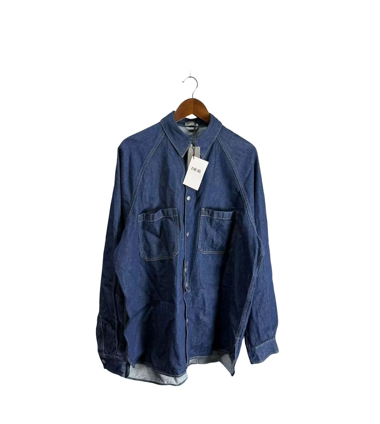 Dior Dior Leather Patch Denim Button Up Shirt Size 40 Size US M / EU 48-50 / 2 - 1 Thumbnail