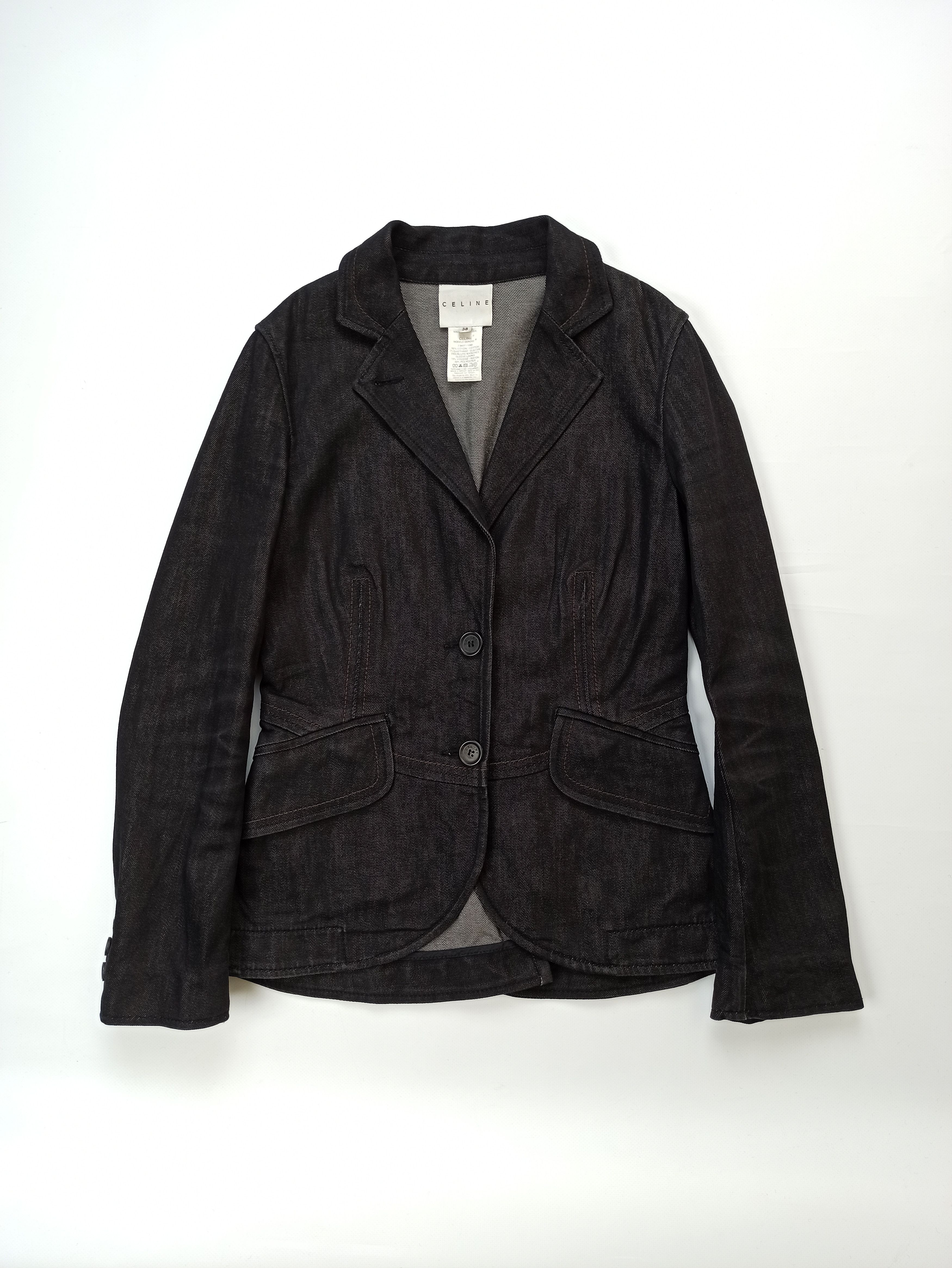 Celine Celine Vintage Denim Blazer Size S / US 4 / IT 40 - 1 Thumbnail