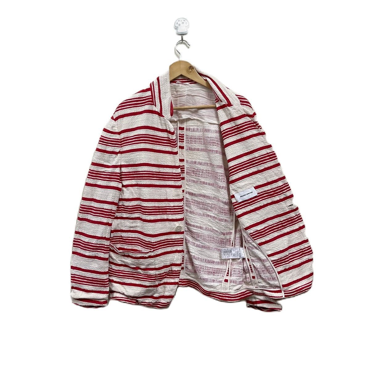 Grifoni Mauro Grifoni stripe knit jacket minimalist casual Size 48R - 2 Thumbnail