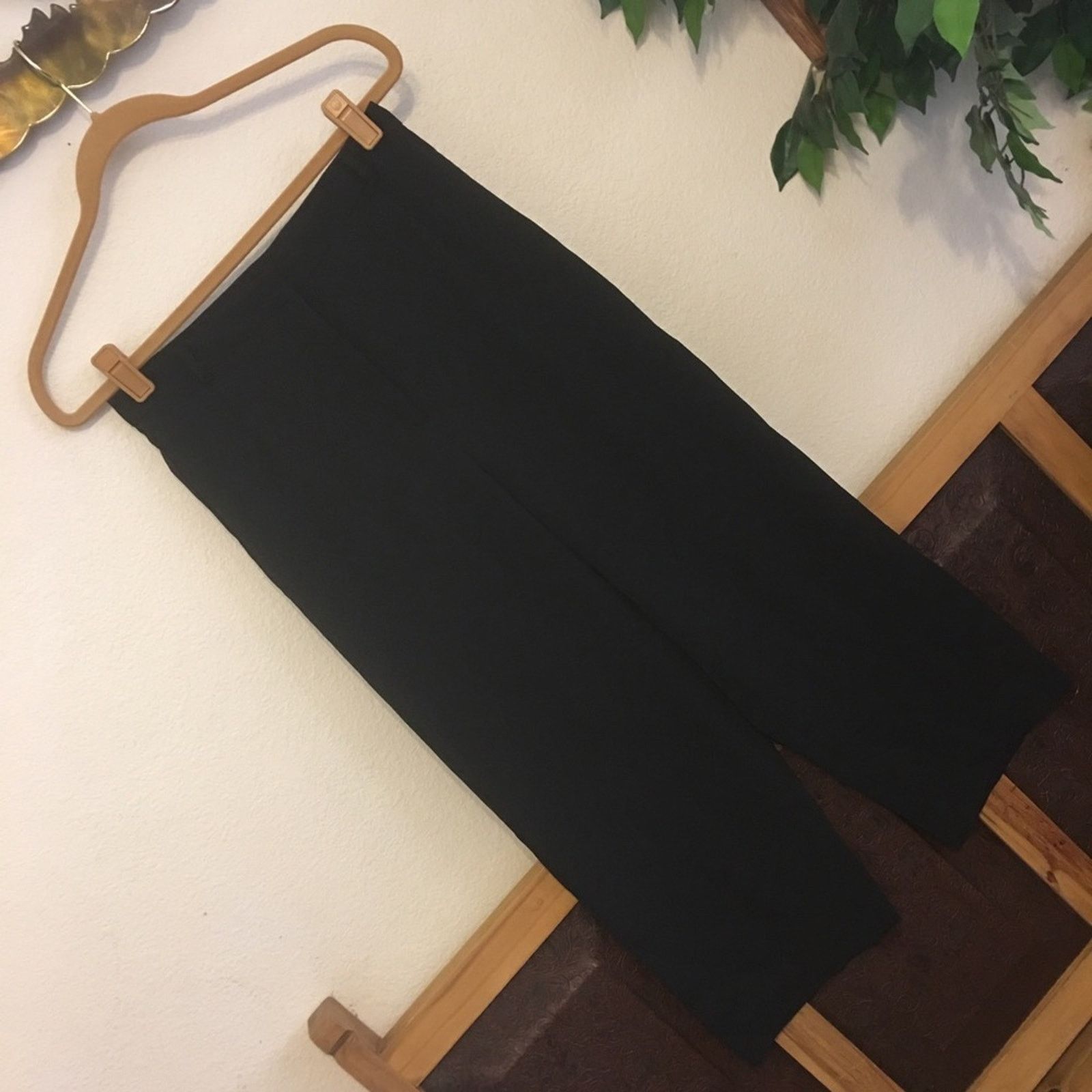 Vintage Yansi Fugel black wide leg cropped pant 12 Size 34" / US 12 / IT 48 - 2 Thumbnail
