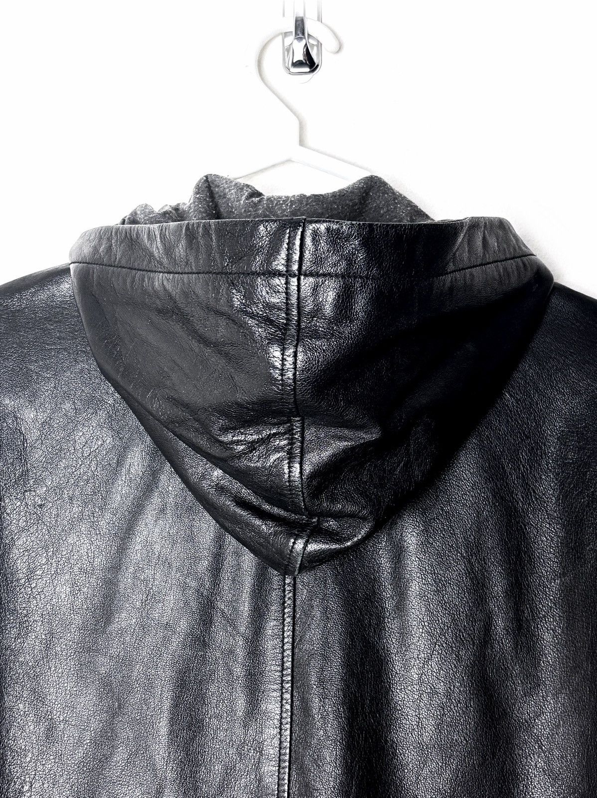 Gap GAP Lamb Leather Hooded Jacket Size US M / EU 48-50 / 2 - 10 Thumbnail