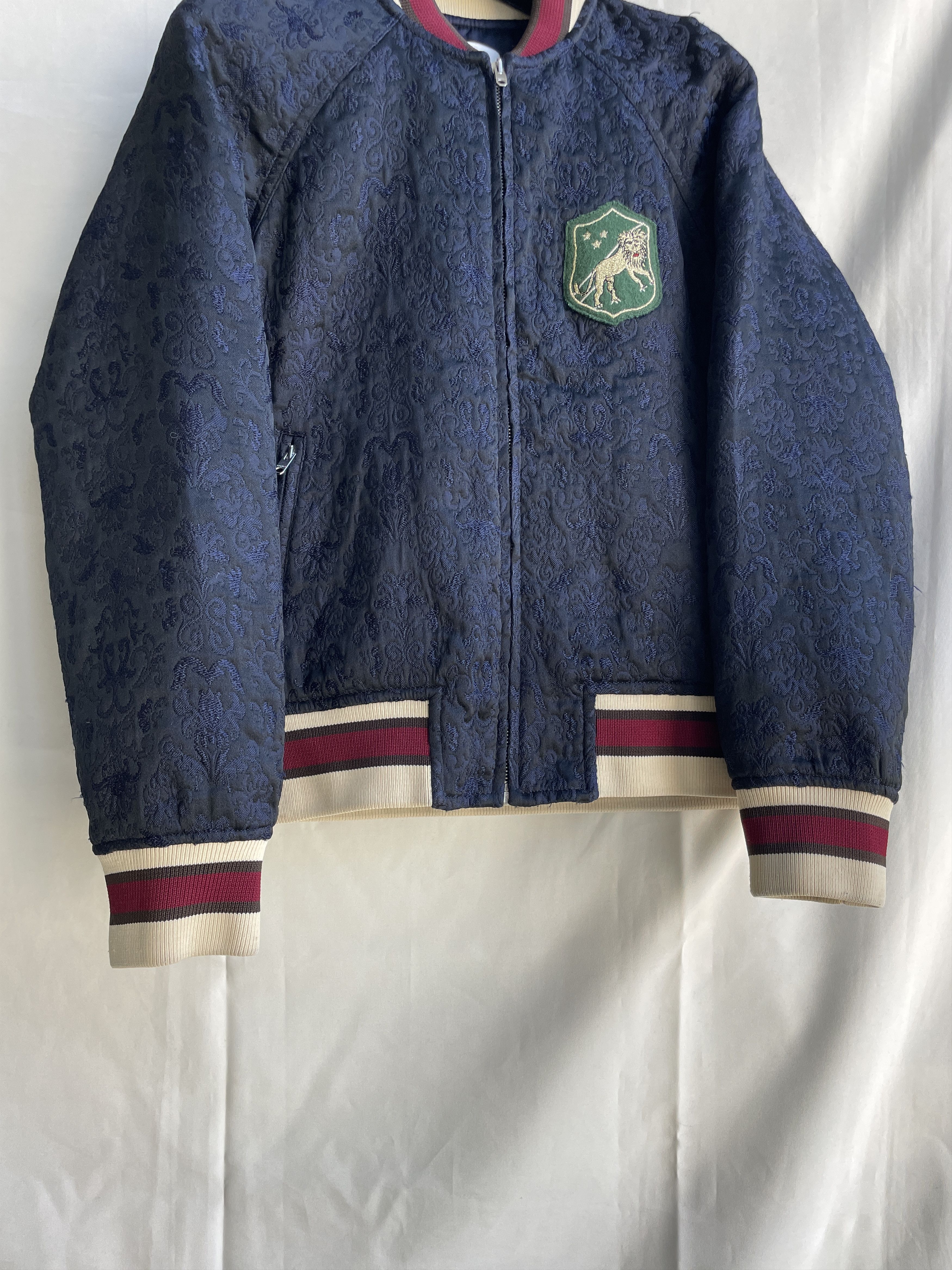 Sandro Sandro Womens Embroidered Patch Jacquard Bomber Size S / US 4 / IT 40 - 6 Thumbnail