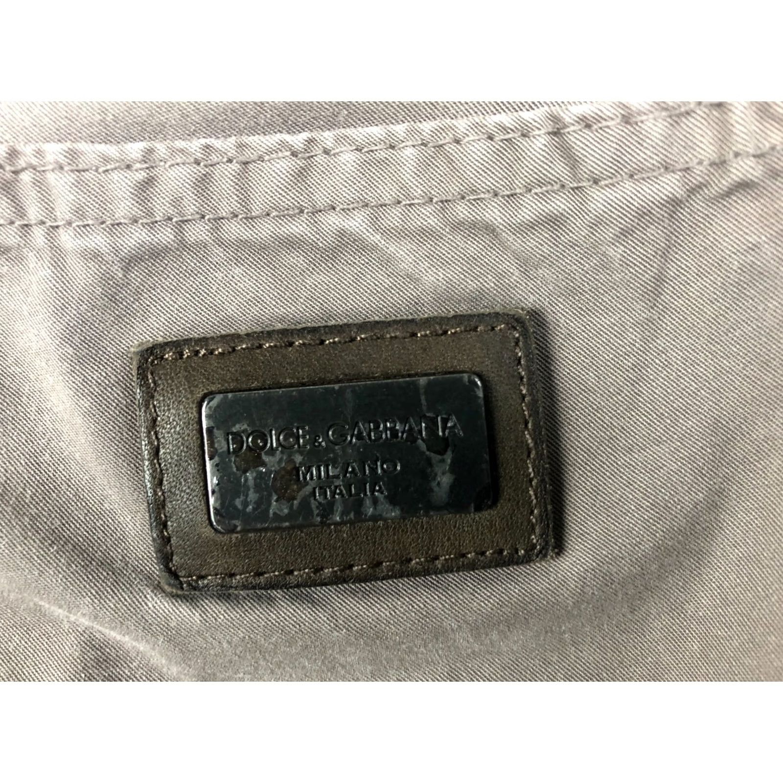 Dolce & Gabbana Dolce&Gabbana Pants Men Brown 50 Cotton Chino Regular Inseam 34.8in Flat Front Logo Vintage No Size US 34 / EU 50 - 7 Thumbnail