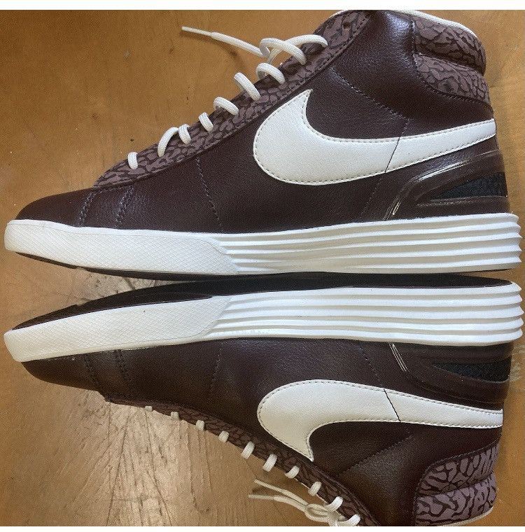 Nike Nike Lunar Blazer Hi 2013 Brown White 555029-200 Size 9 Size US 9 / EU 42 - 4 Thumbnail
