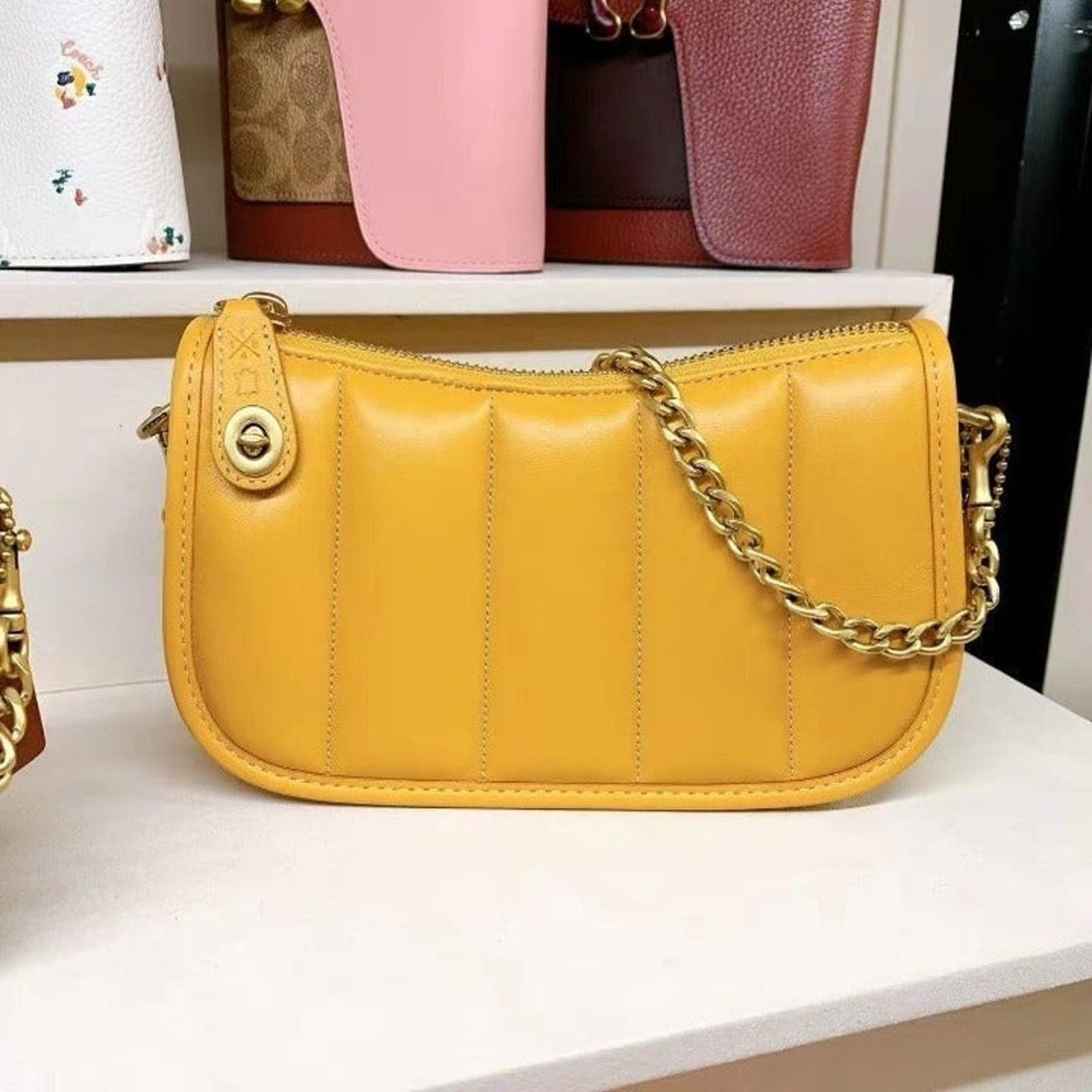 Coach Coach C3490 Swinger 20 With Quilting In Brass/Buttercup Size ONE SIZE - 7 Thumbnail