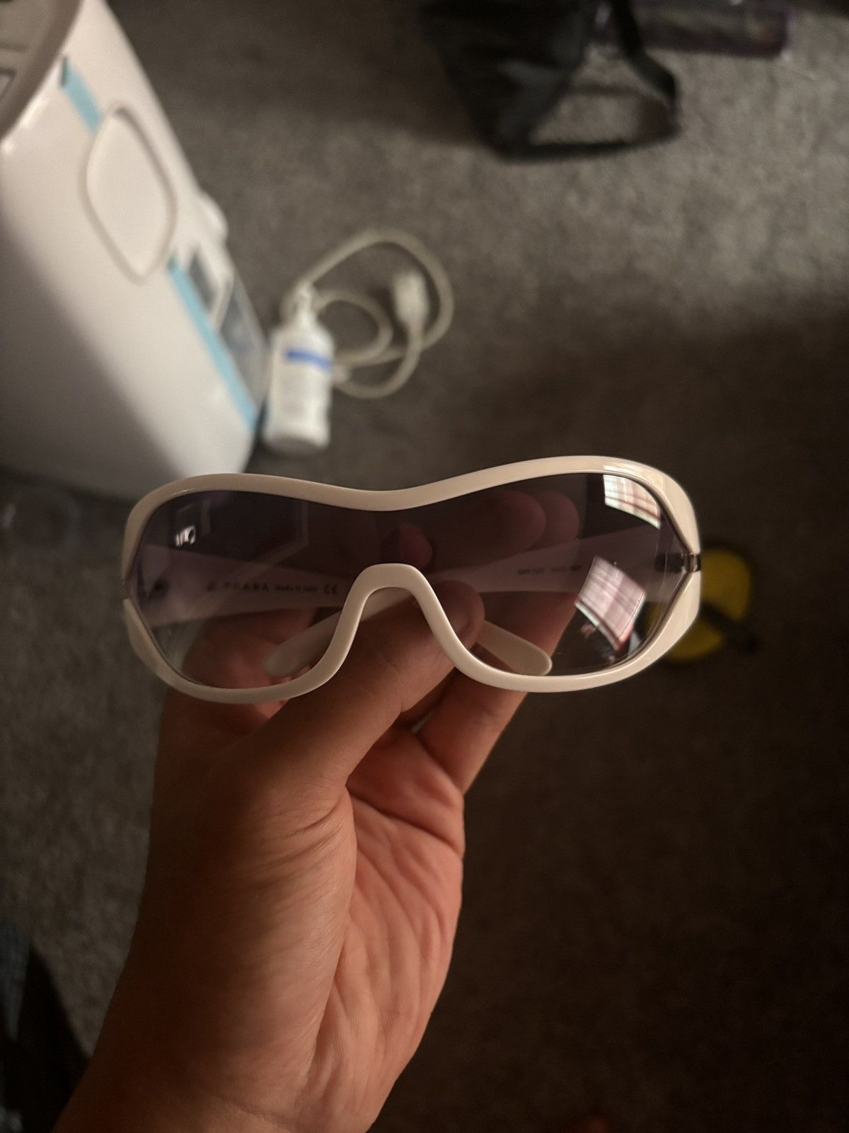 Prada × Vintage Prada Sunglasses white Size ONE SIZE - 1 Thumbnail
