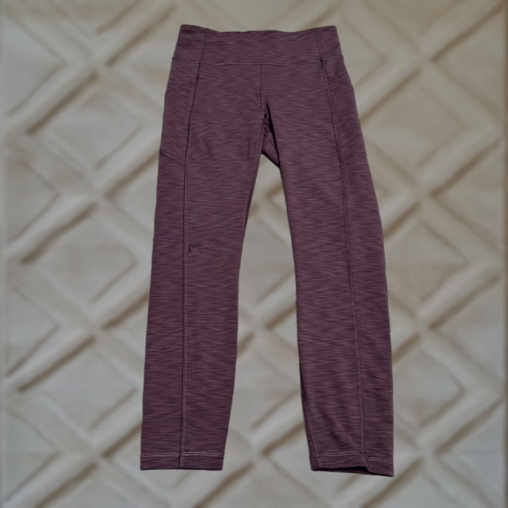 Lululemon Lululemon Fast & Free Leggings Women's 6 Purple Inseam 25in Athleisure Run Athletic Compression Size 28" / US 6 / IT 42 - 1 Thumbnail