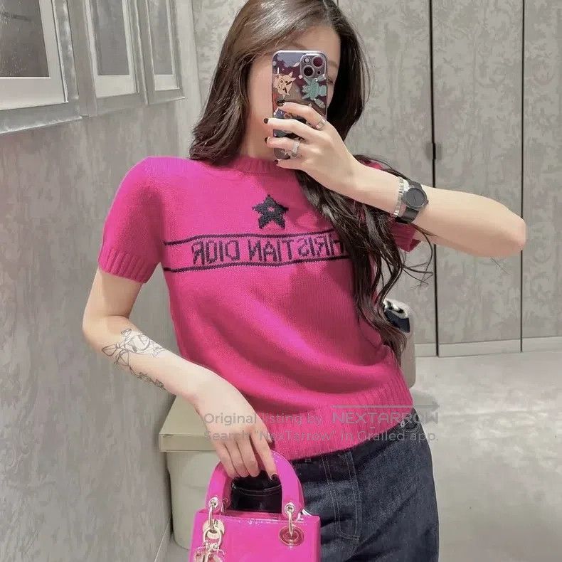 Dior Dior Lucky star letter logo knitted short sleeves Size XXS / US 00 / IT 34 - 6 Thumbnail