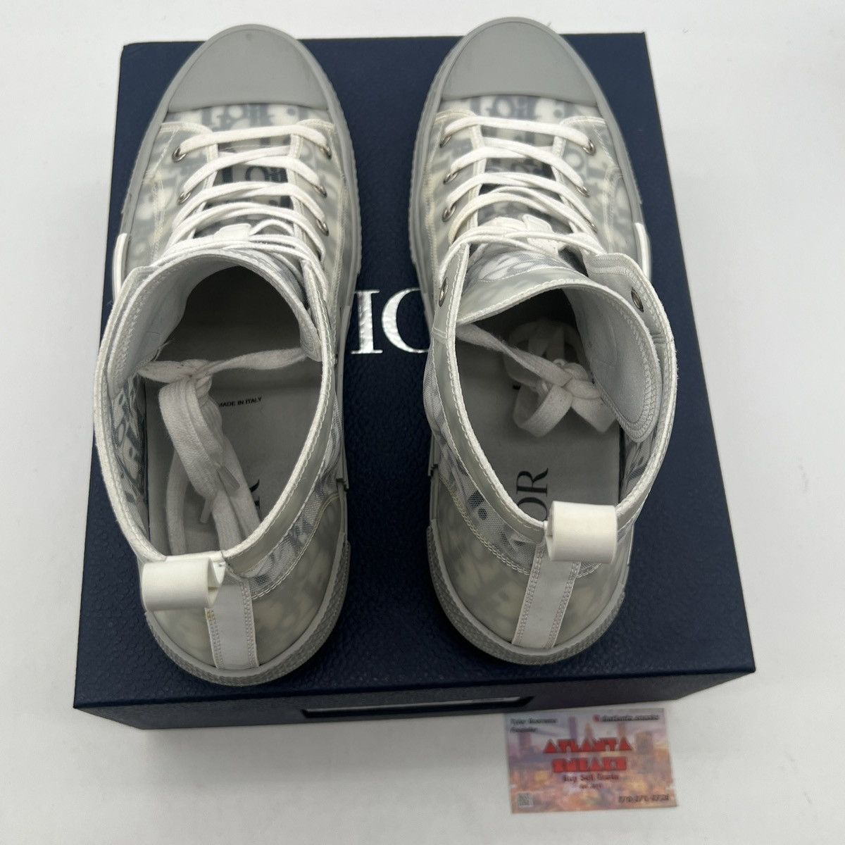 Dior Dior b23 high Dior oblique blue grey Size US 11.5 / EU 44-45 - 7 Thumbnail
