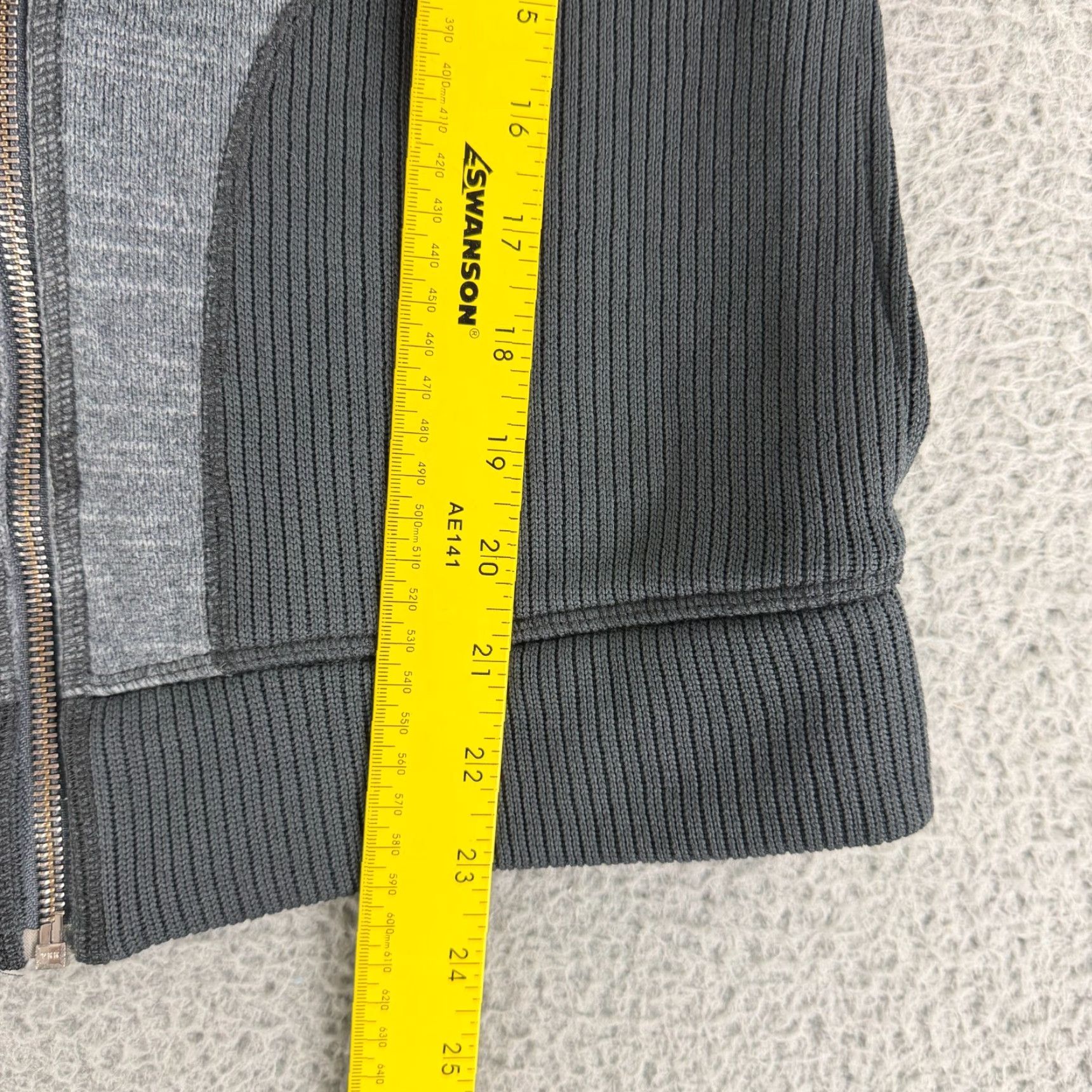 Prana prAna Tobi Ribbed High-Neck Full Zip Jacket Womens Large Gray Long Sleeve Gym Size L / US 10 / IT 46 - 6 Thumbnail