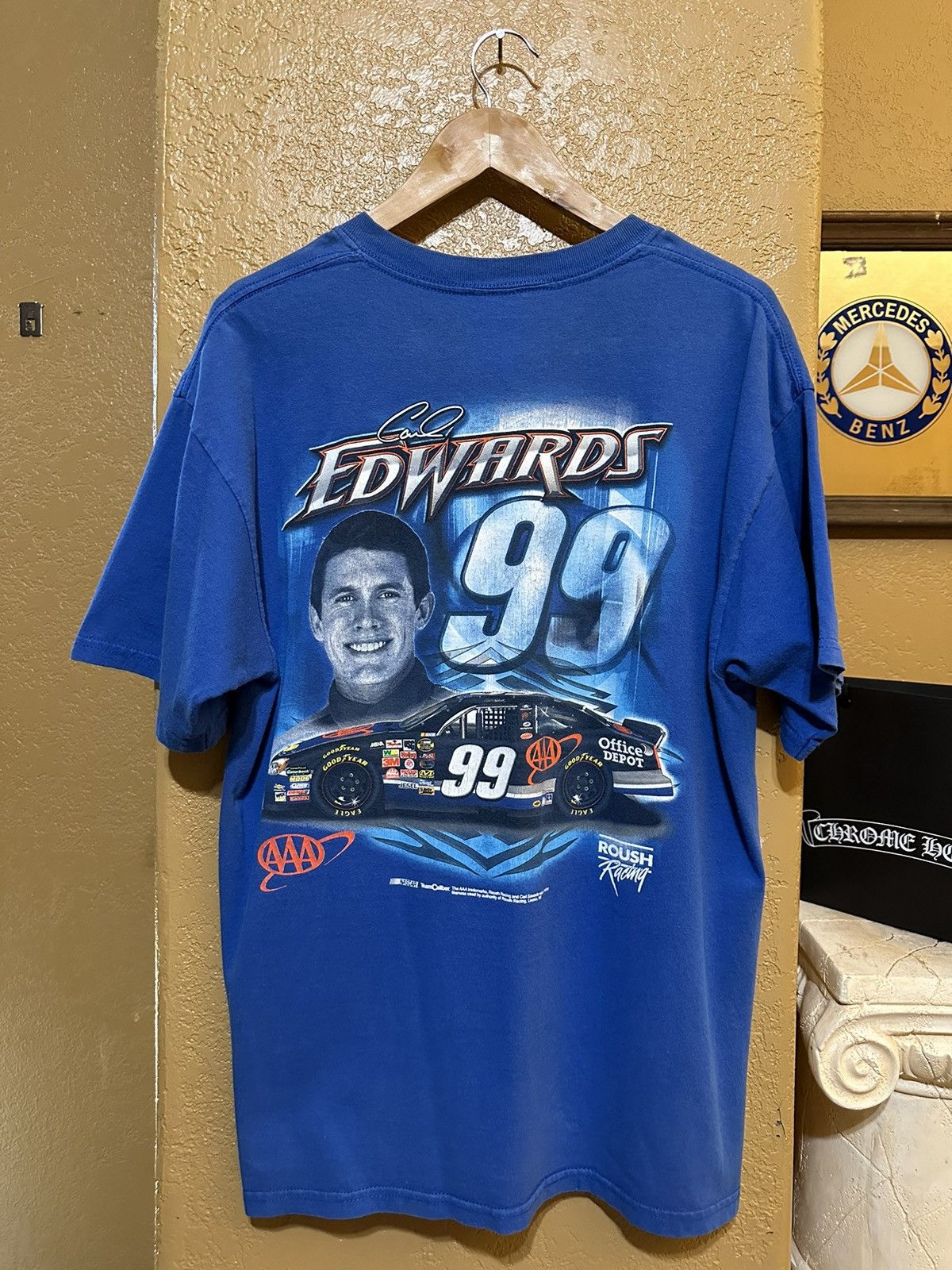 NASCAR × Vintage ❄️ Y2K NASCAR Carl Edwards Racing Tee Large Size US L / EU 52-54 / 3 - 1 Thumbnail