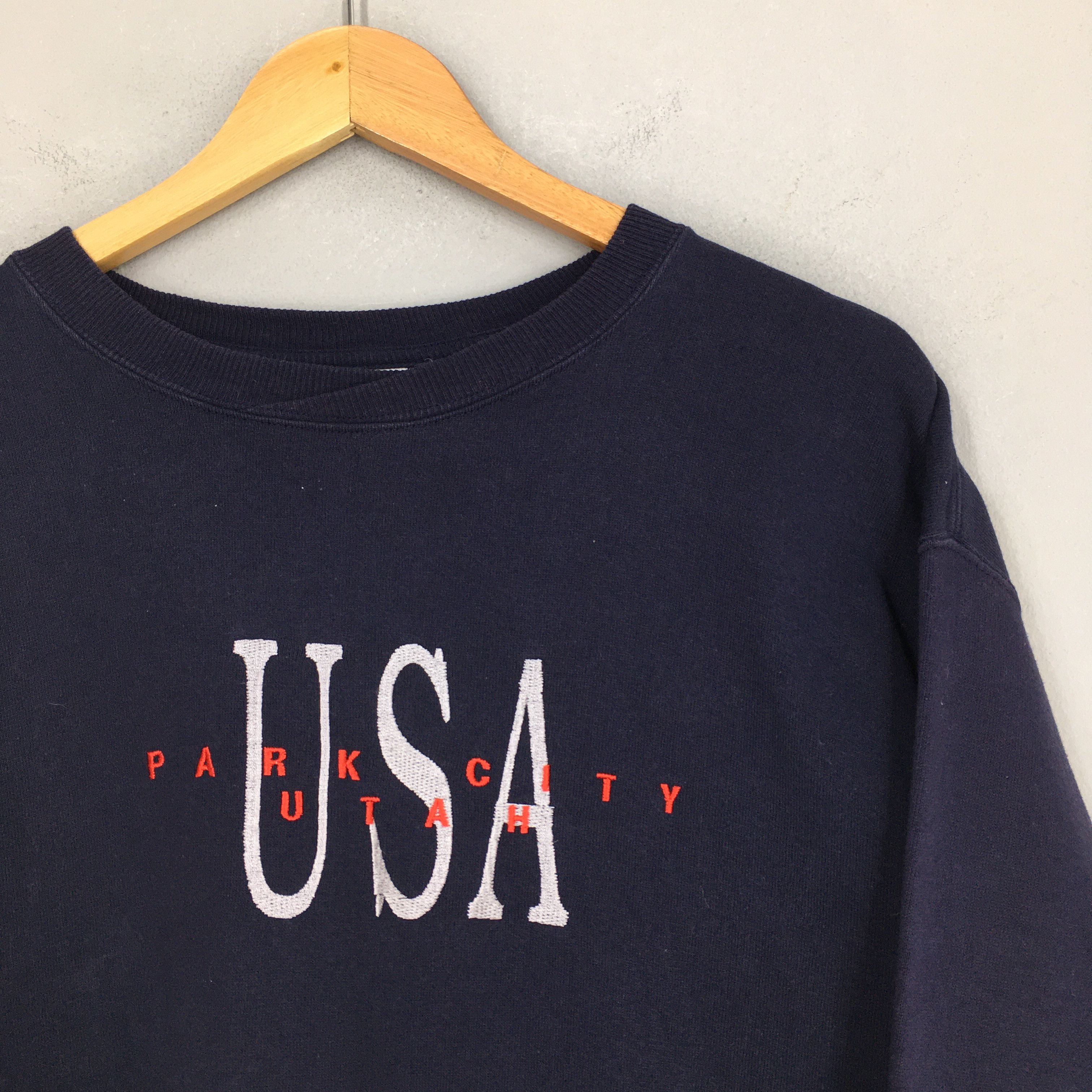 Vintage Vintage 90s Utah City Park Blue Sweatshirts XLarge Size US XL / EU 56 / 4 - 2 Thumbnail
