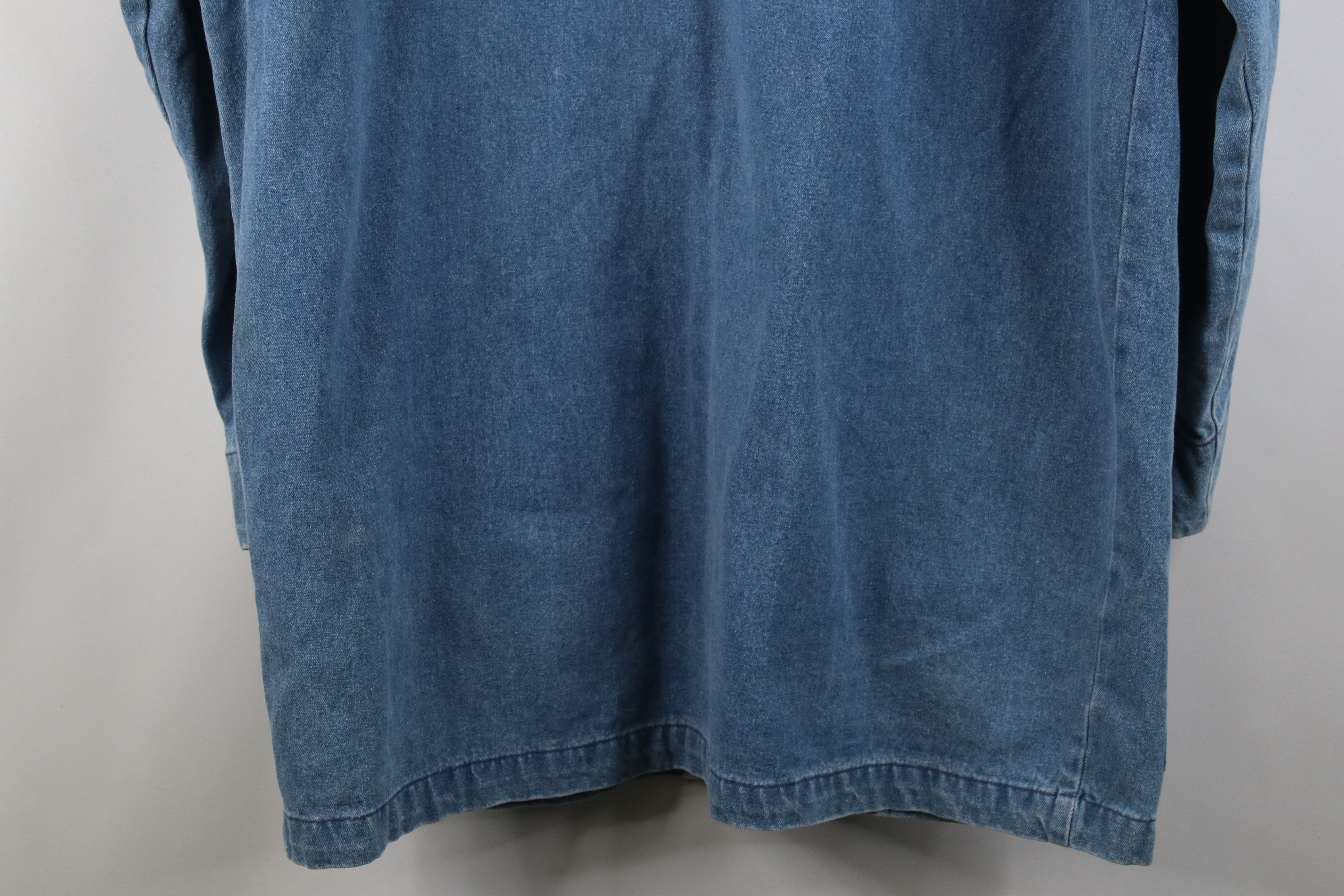 Vintage Vintage 90s Streetwear Distressed Denim Jean Chore Jacket Size M / US 6-8 / IT 42-44 - 16 Thumbnail